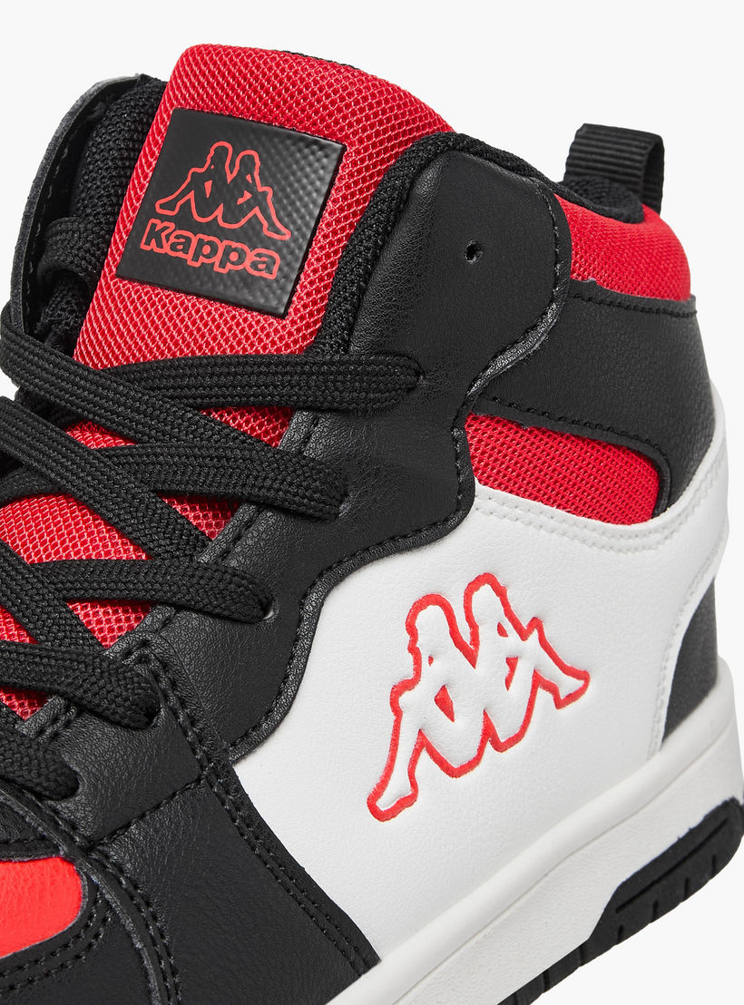 Kappa Boys' Panelled High Top Lace-Up Sneakers with Pull Tab-boys-shoes-sneakers-image-4