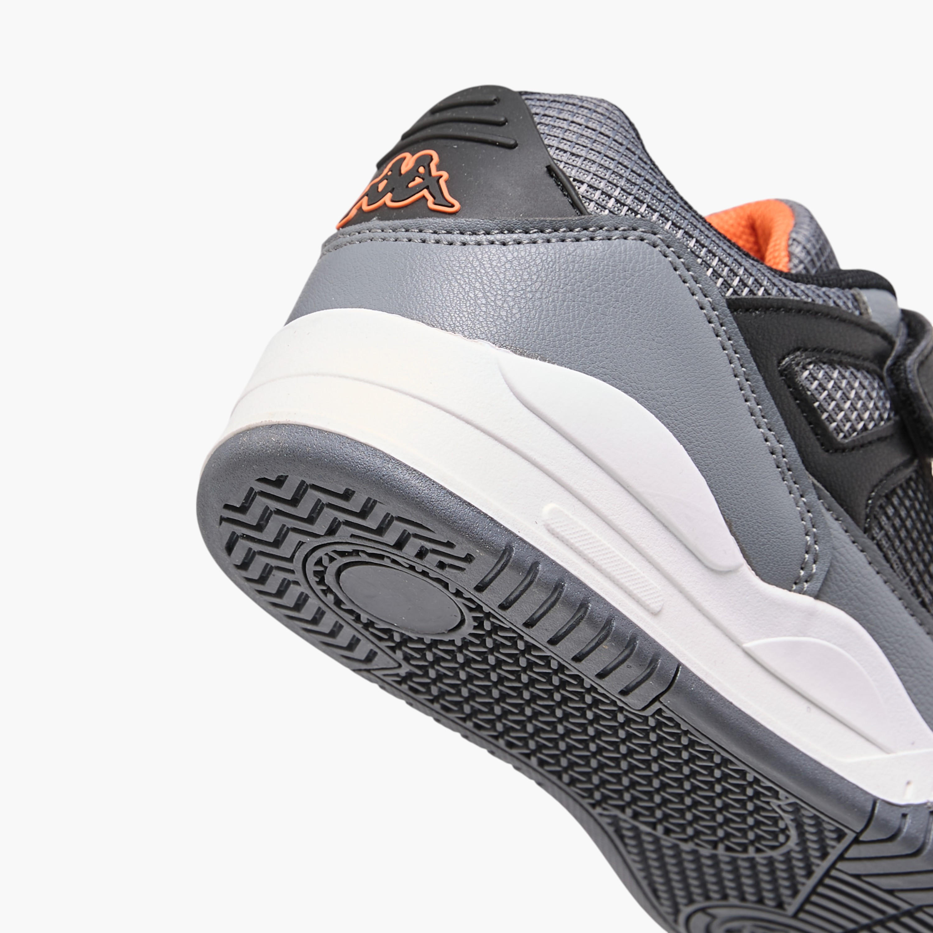 Kappa Kids' Logo Detail Sneakers with Hook and Loop Closure-boys-shoes-schoolshoes-image-5