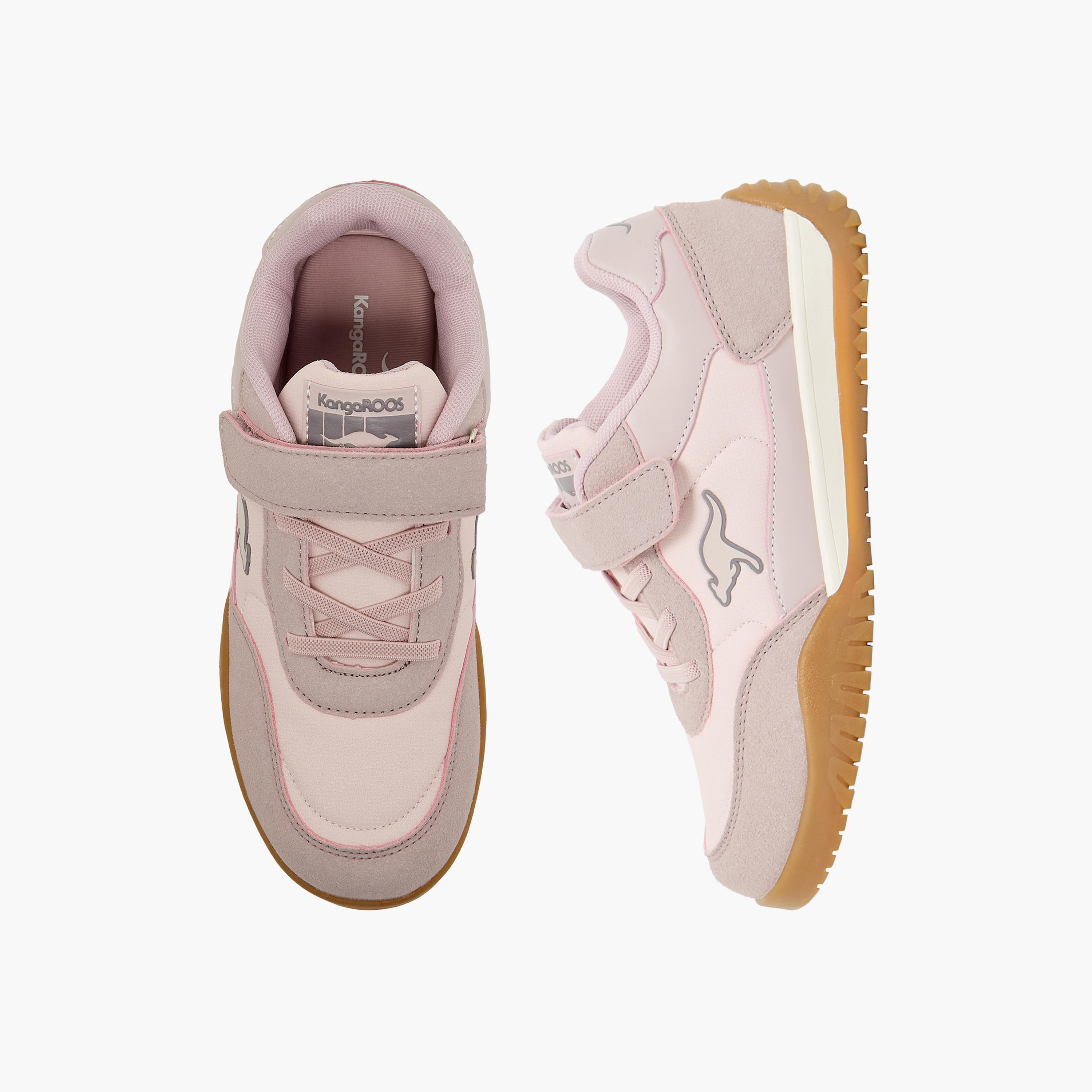 KangaROOS Girls Colourblock Hook & Loop Sports Shoes-girls-shoes-sneakers-image-1