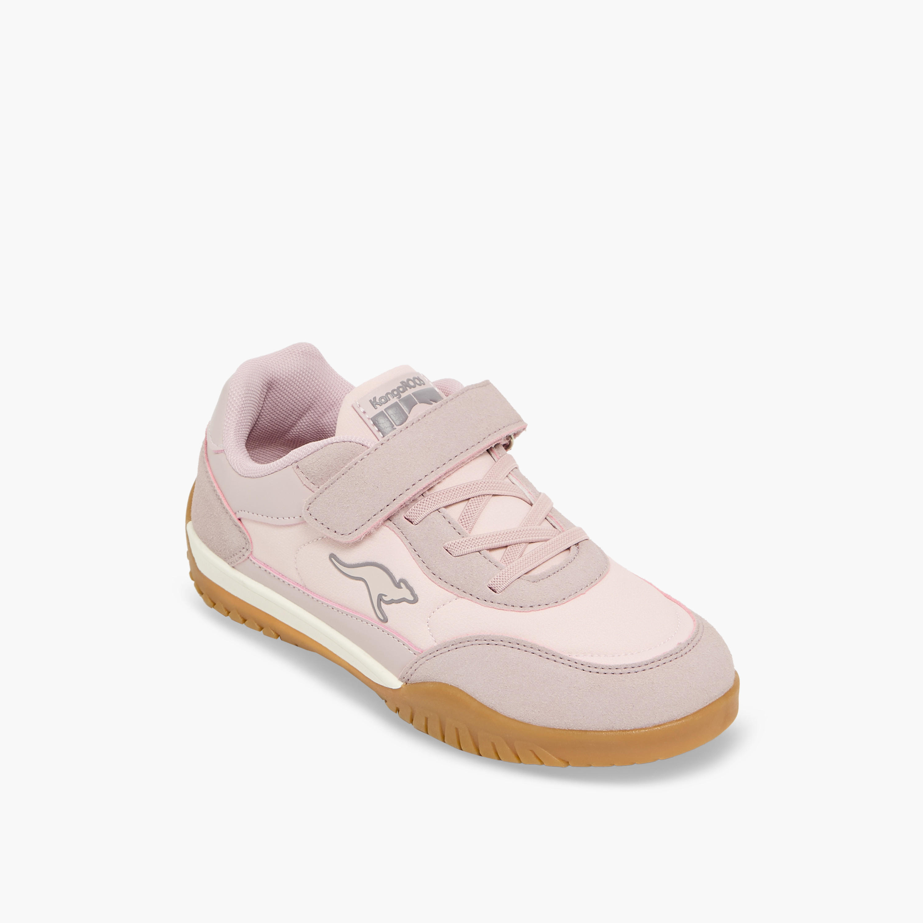 KangaROOS Girls Colourblock Hook & Loop Sports Shoes-girls-shoes-sneakers-image-2