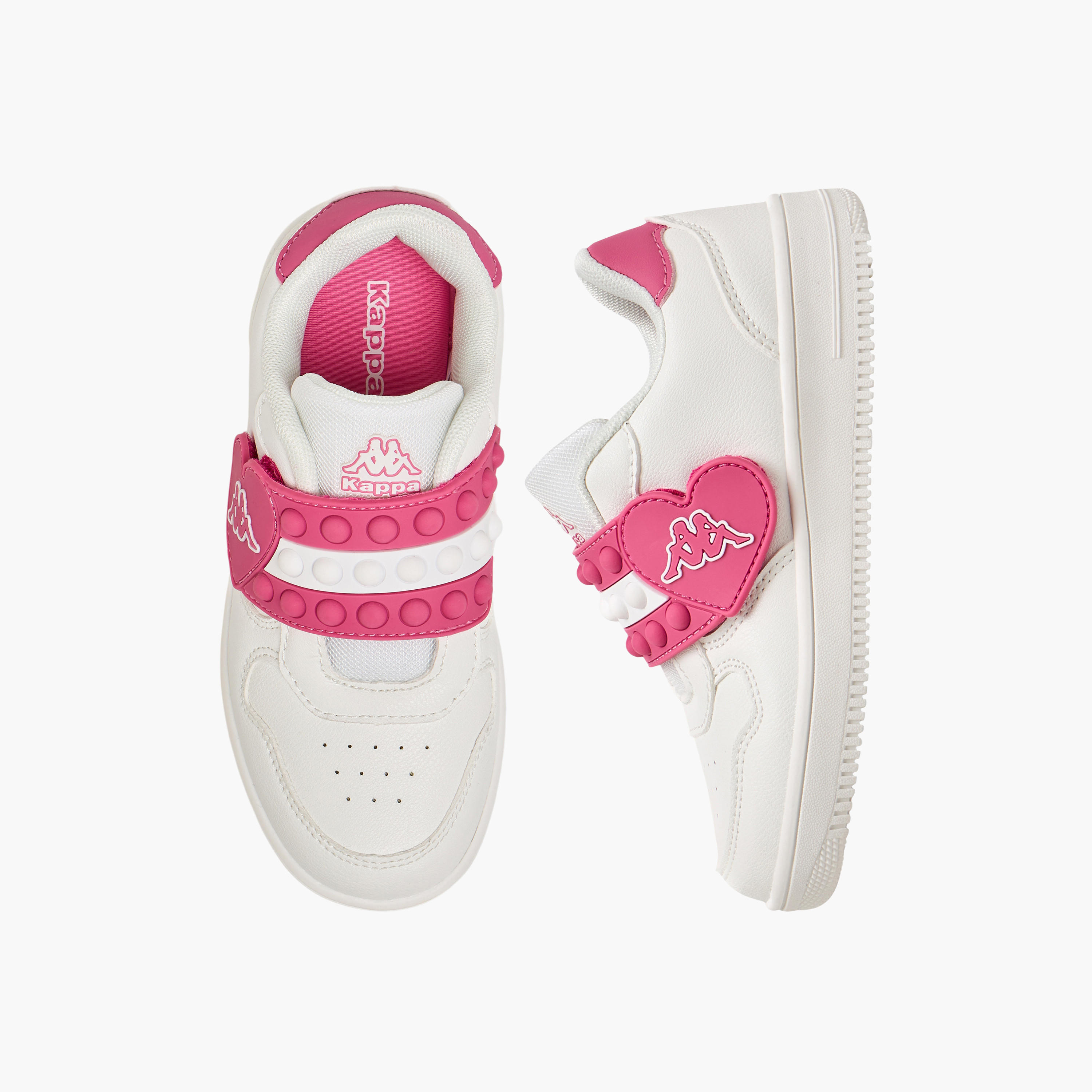 حذاء سنيكرز بكاحل وشريط إغلاق لاصق بطبعة شعار للبنات من كابا-sports-girls-shoes-image-1