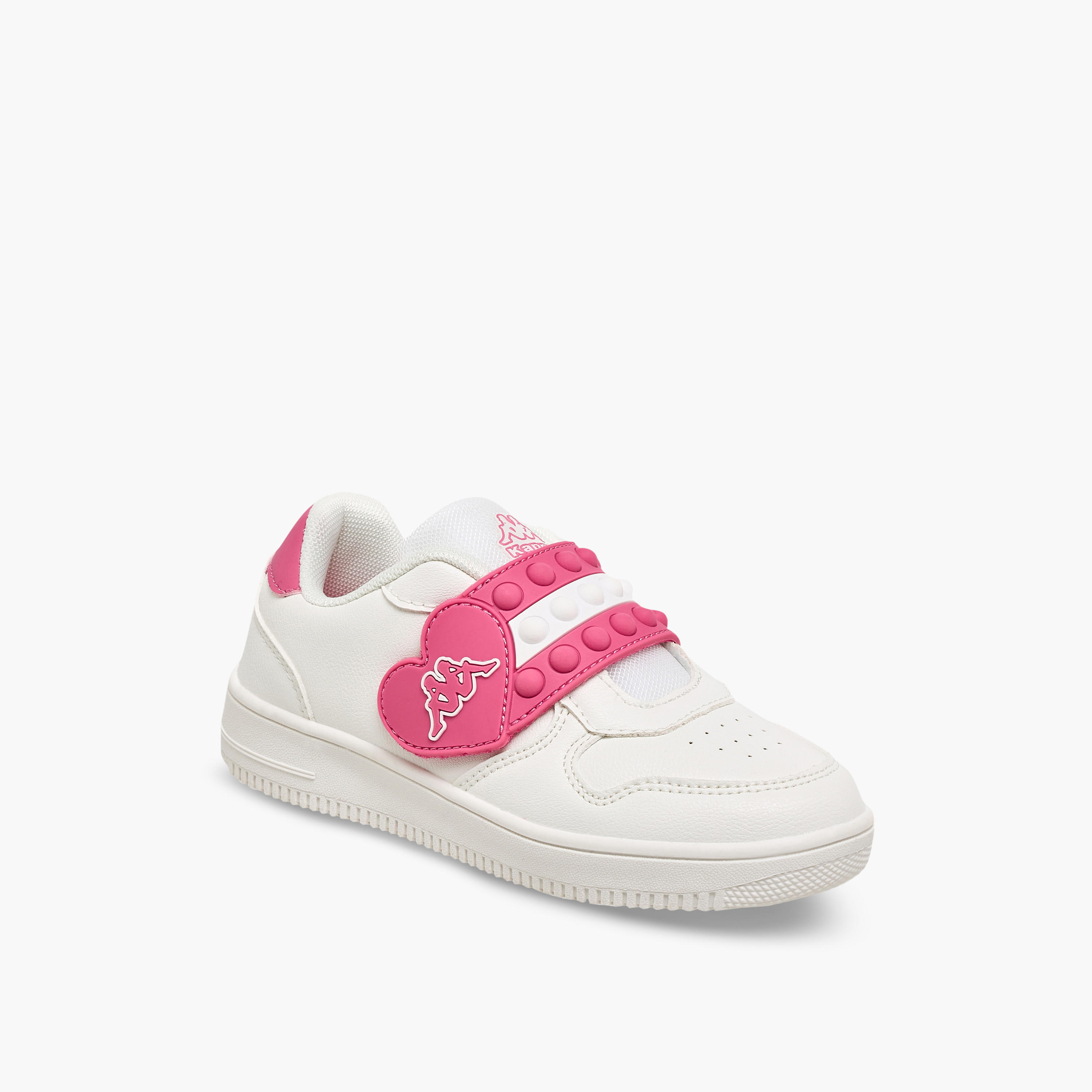 حذاء سنيكرز بكاحل وشريط إغلاق لاصق بطبعة شعار للبنات من كابا-sports-girls-shoes-image-2