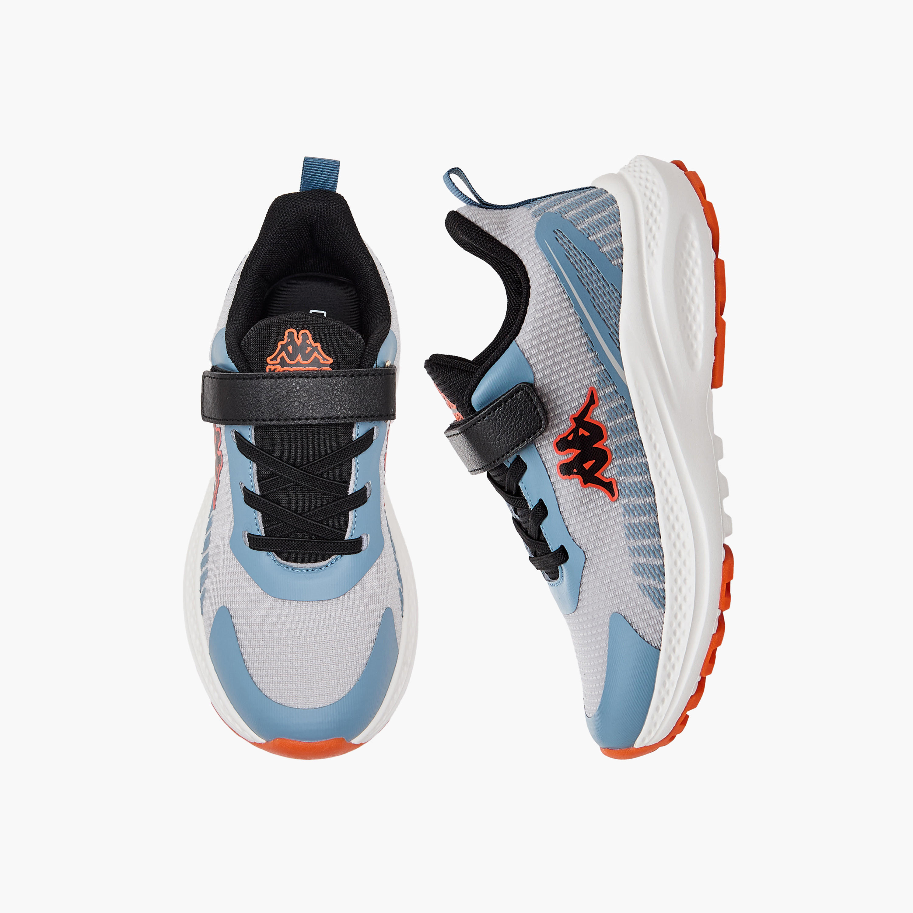 Kappa Panelled Sports Shoes with Hook and Loop Closure-boys-shoes-sneakers-image-1