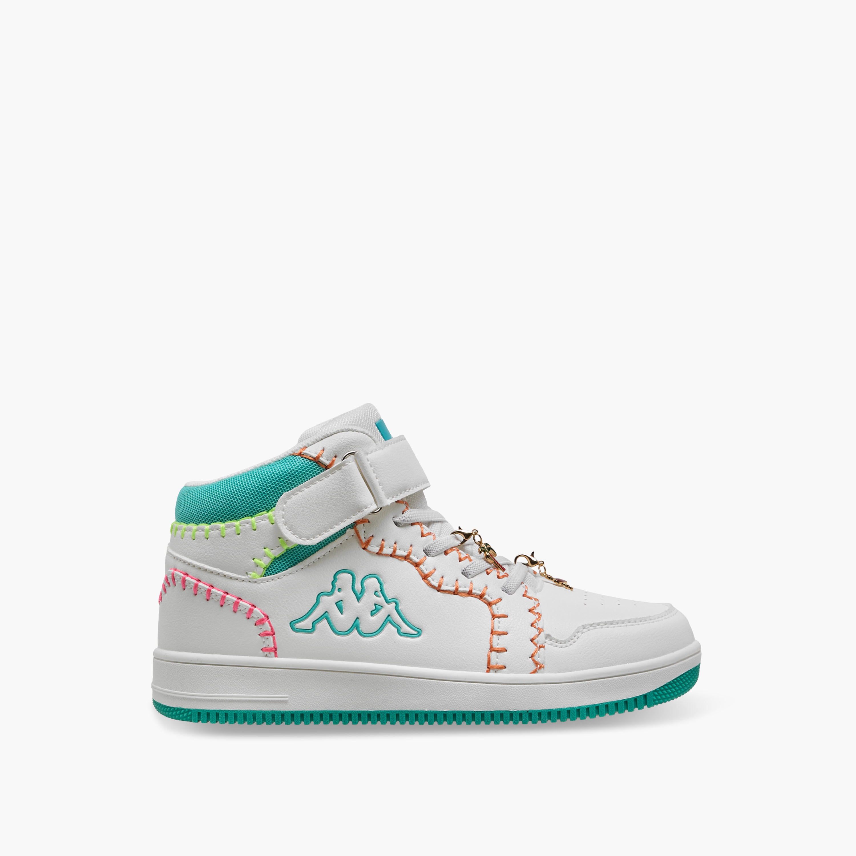 Kappa Girls Embroidered Hook & Loop High-Top Sneakers-girls-shoes-sneakers-image-3