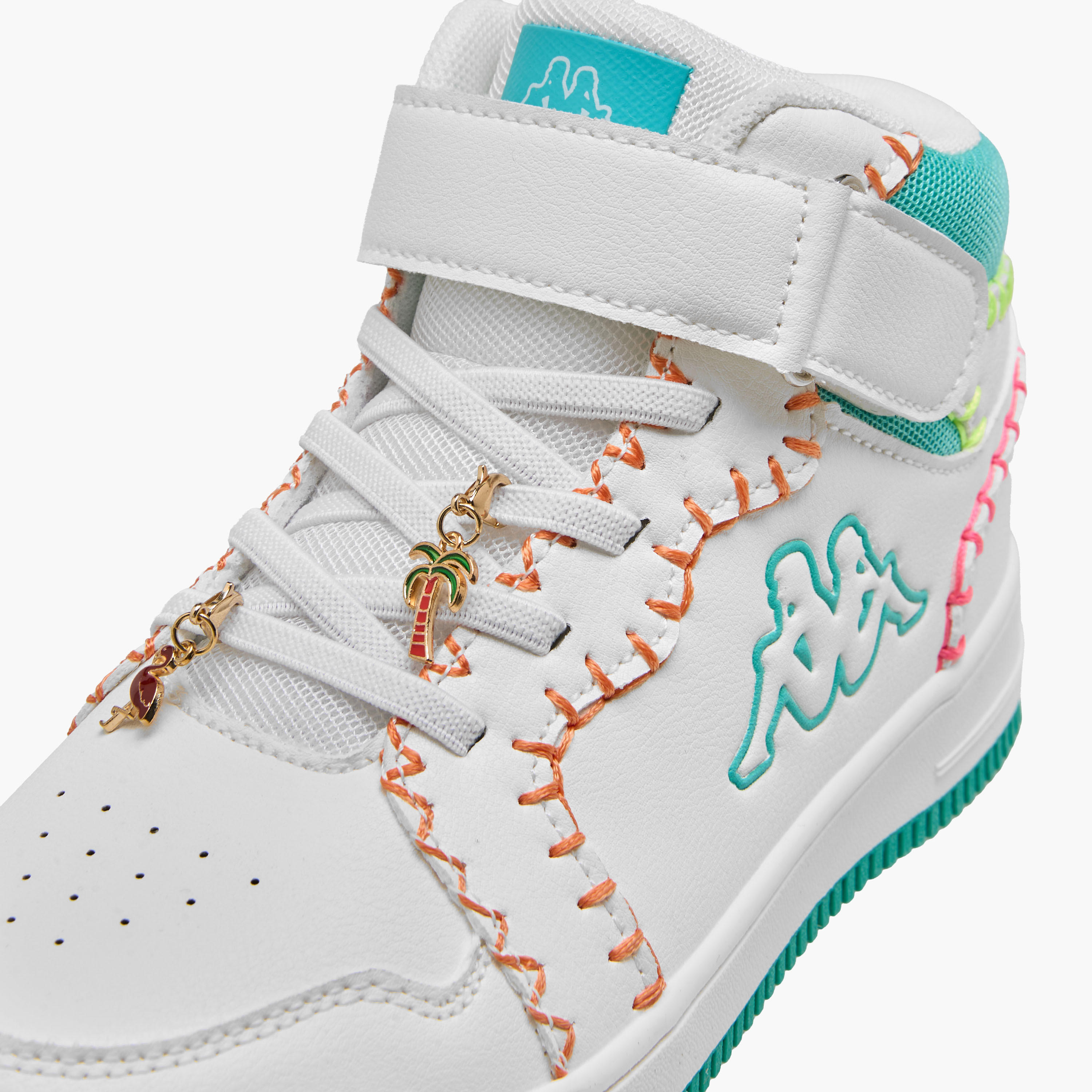 Kappa Girls Embroidered Hook & Loop High-Top Sneakers-girls-shoes-sneakers-image-4