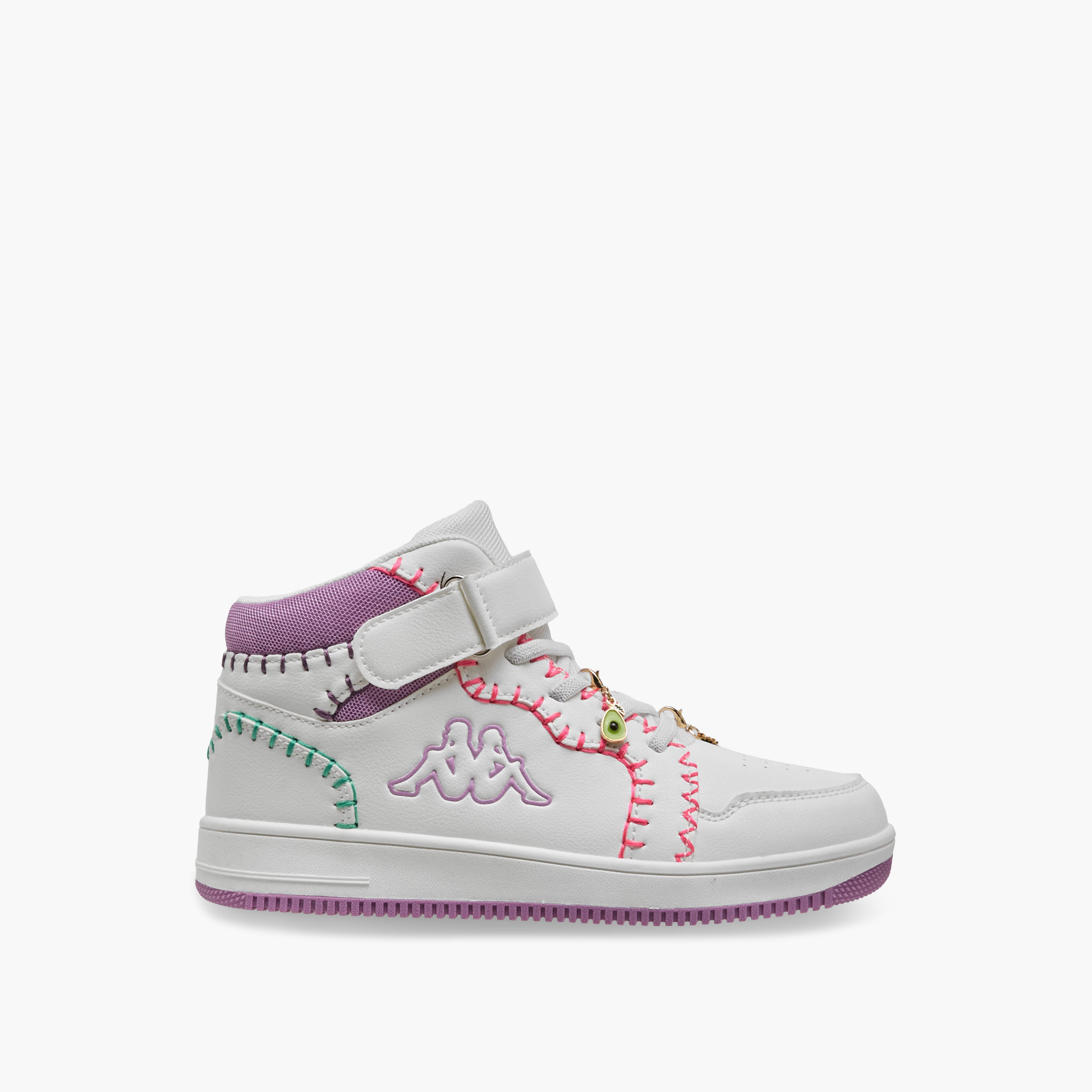 Kappa Girls Embroidered Hook & Loop High-Top Sneakers-girls-shoes-sneakers-image-3