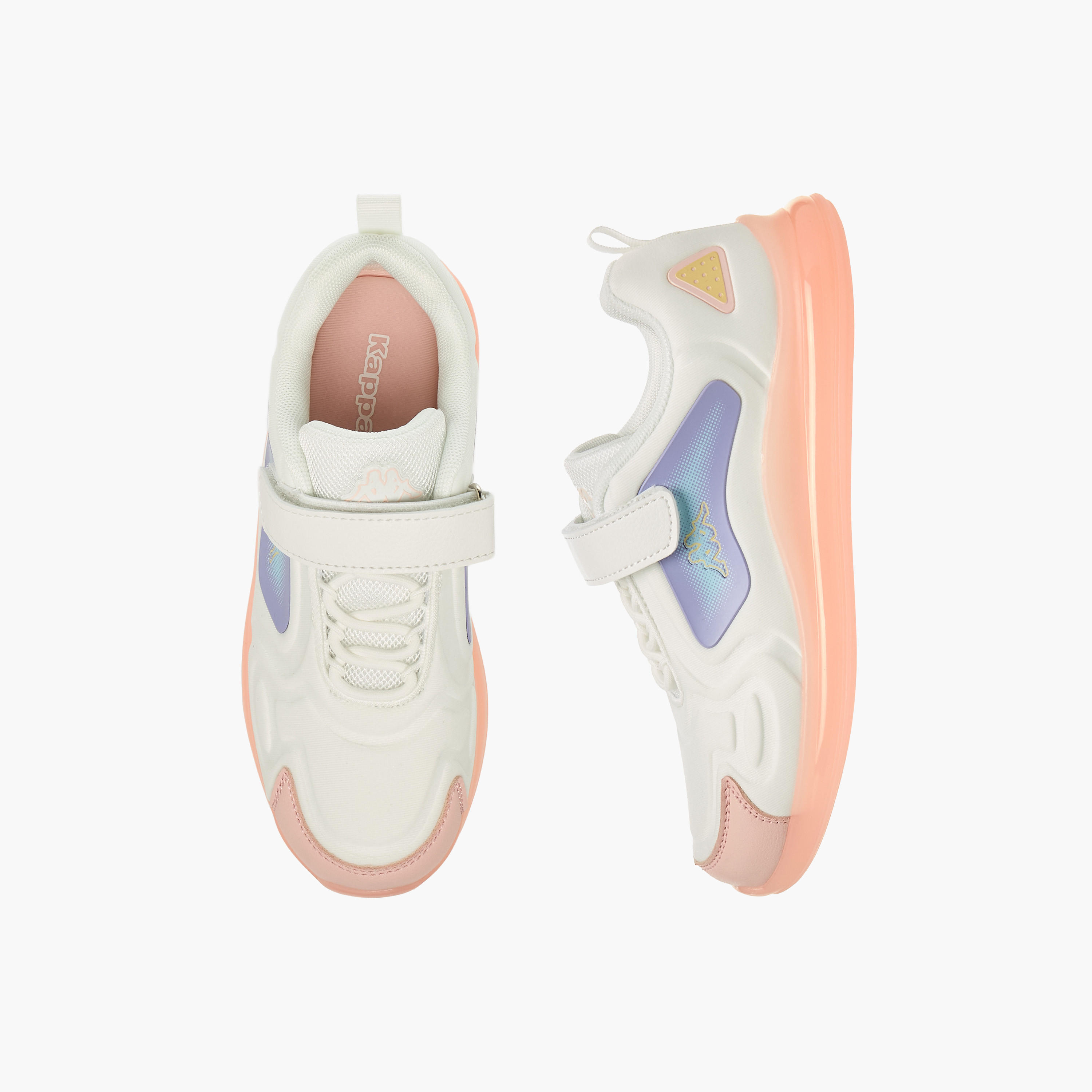 Kappa Girls Colourblock Hook and Loop Sneakers-girls-shoes-sneakers-image-1