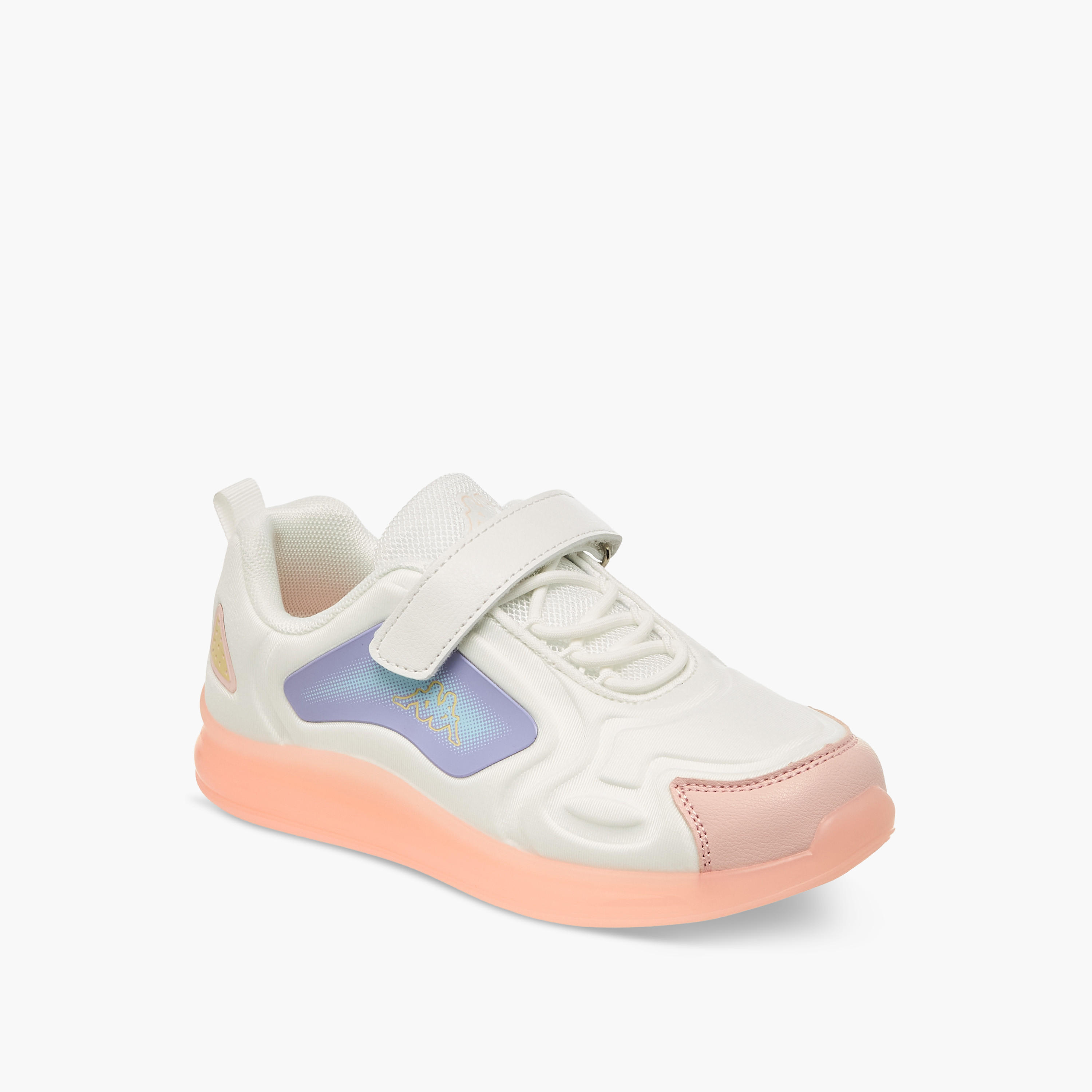 Kappa Girls Colourblock Hook and Loop Sneakers-girls-shoes-sneakers-image-2