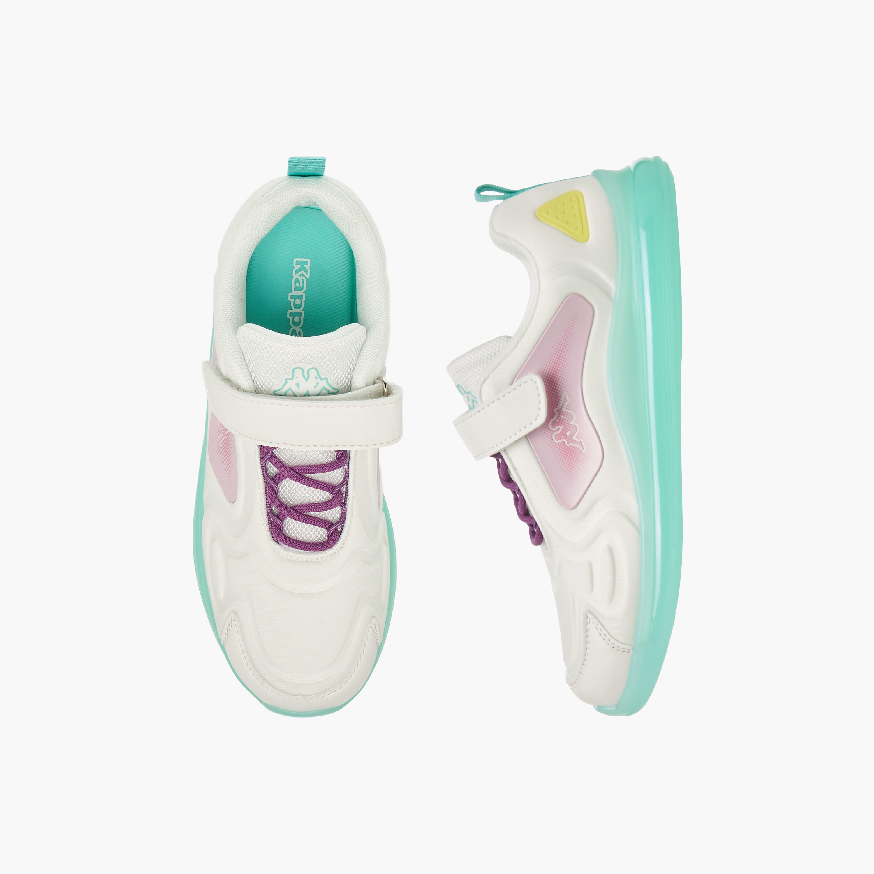 Kappa Girls Colourblock Hook and Loop Sneakers-girls-shoes-sneakers-image-1