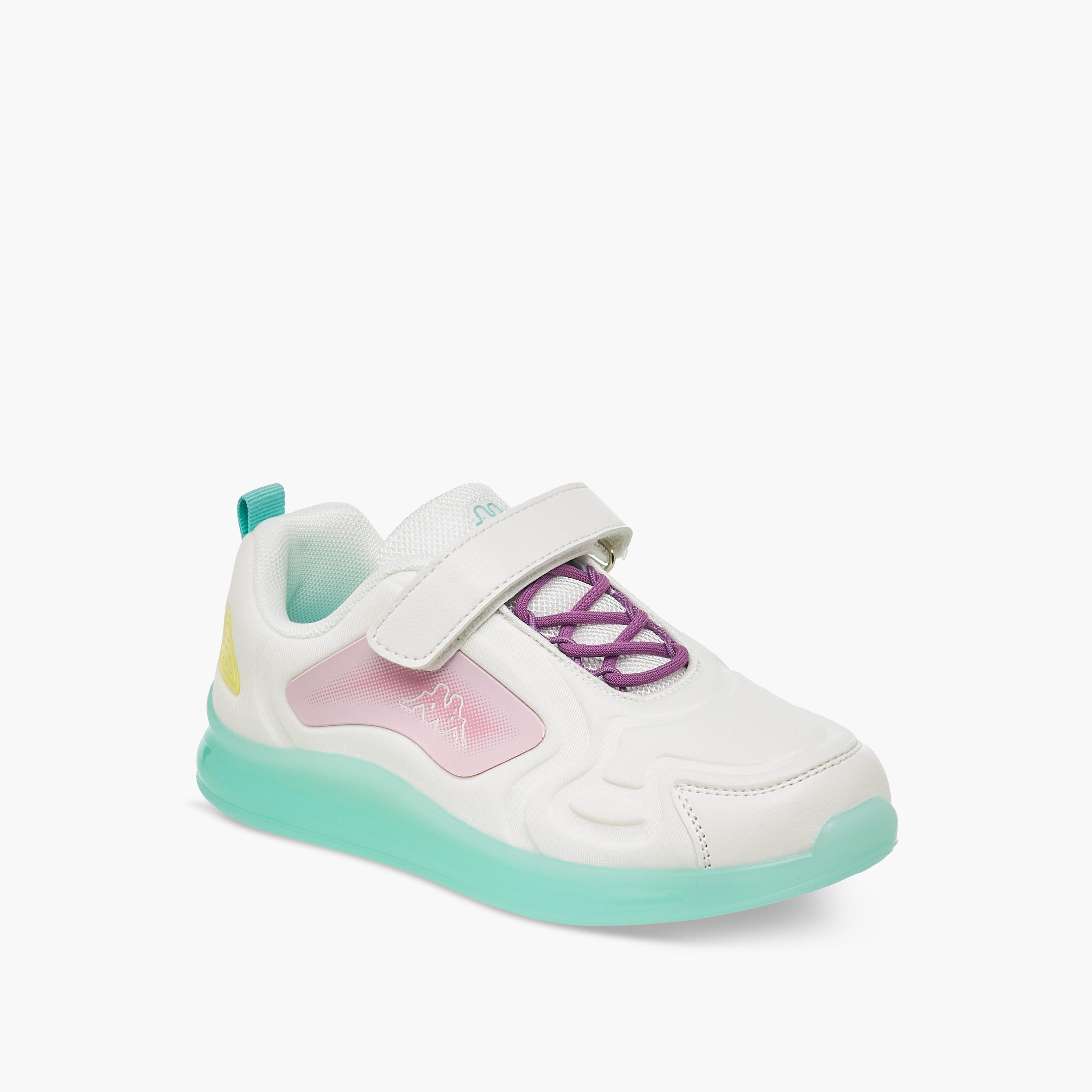 Kappa Girls Colourblock Hook and Loop Sneakers-girls-shoes-sneakers-image-2