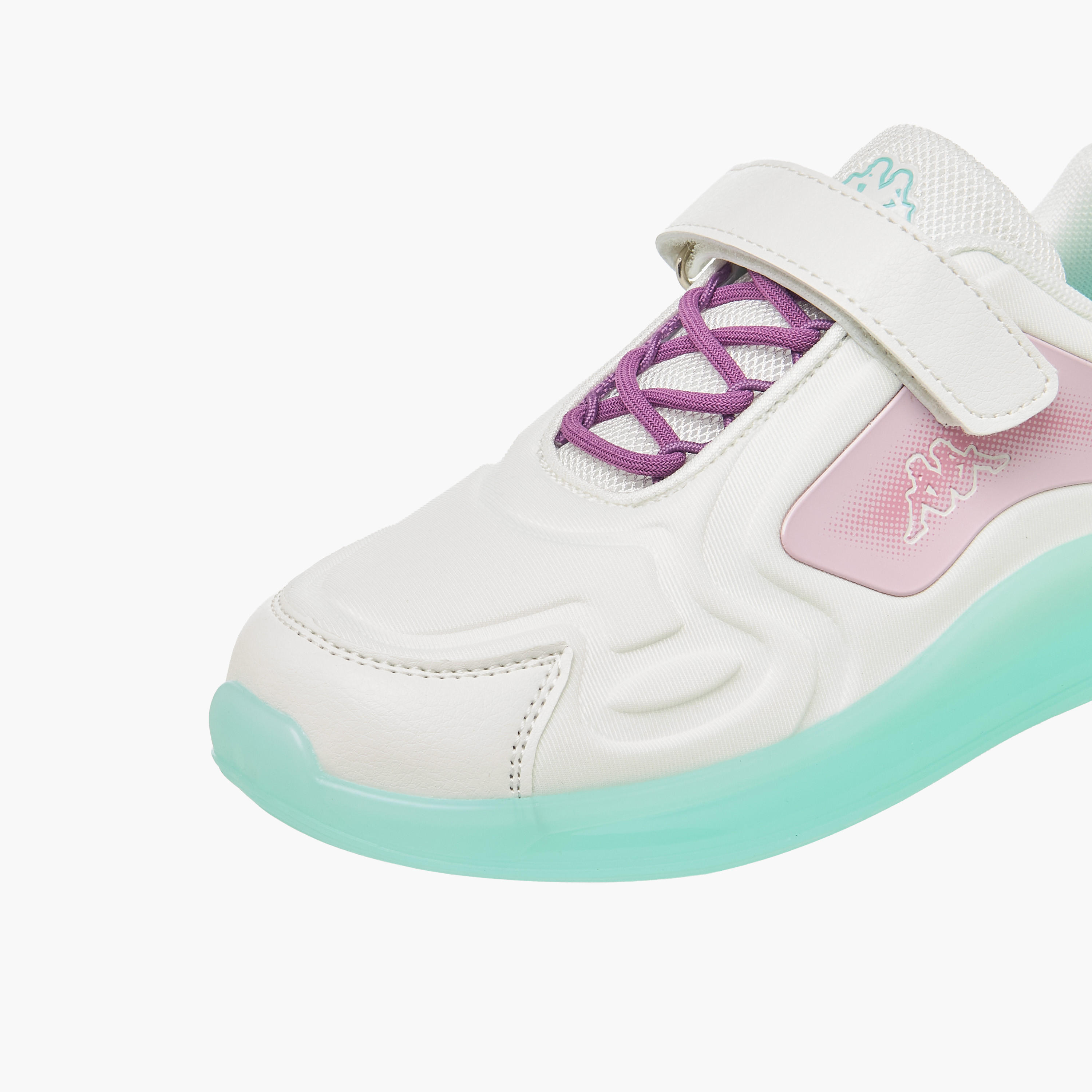 Kappa Girls Colourblock Hook and Loop Sneakers-girls-shoes-sneakers-image-4