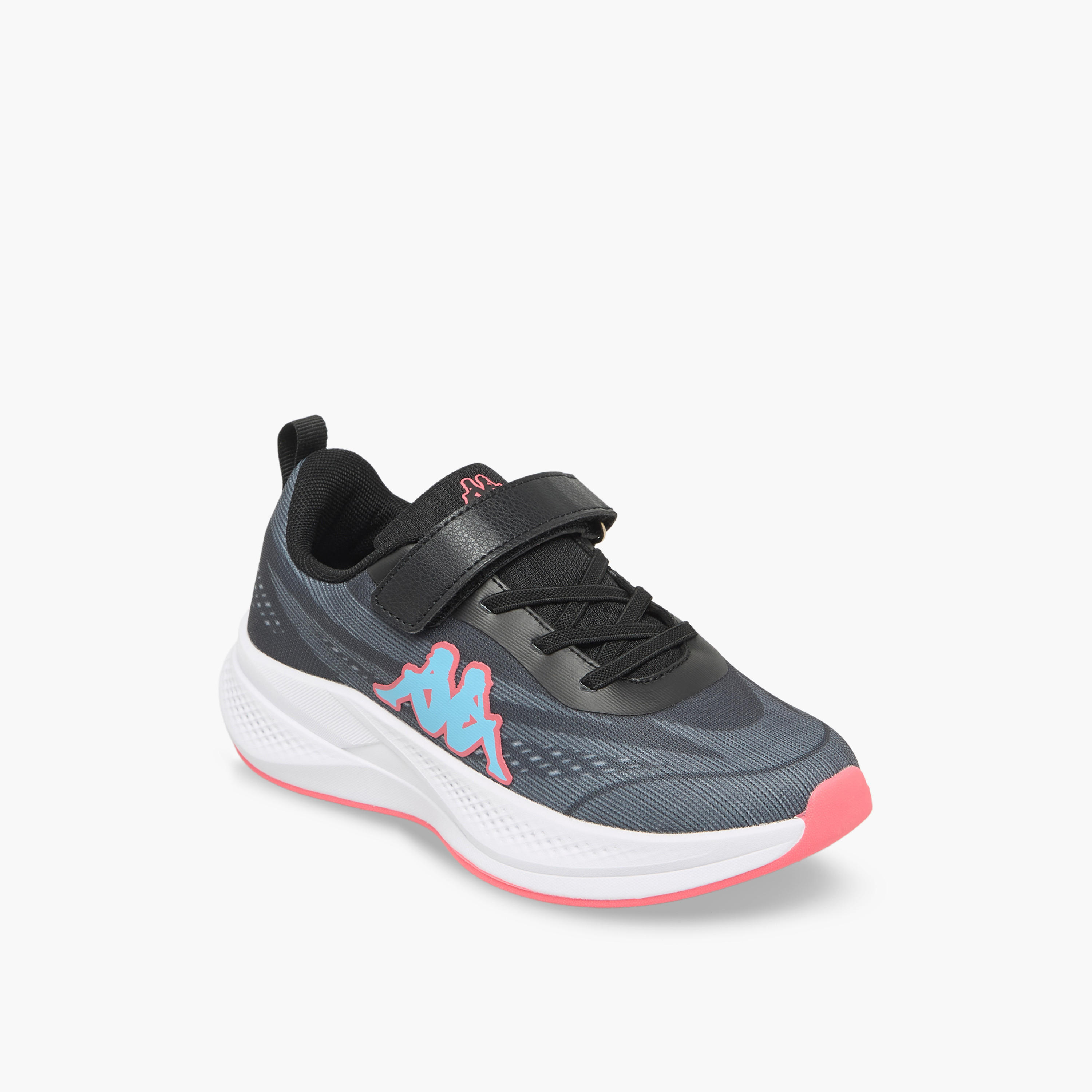 Kappa Girls Logo Print Hook & Loop Sports Shoes-girls-shoes-sneakers-image-2