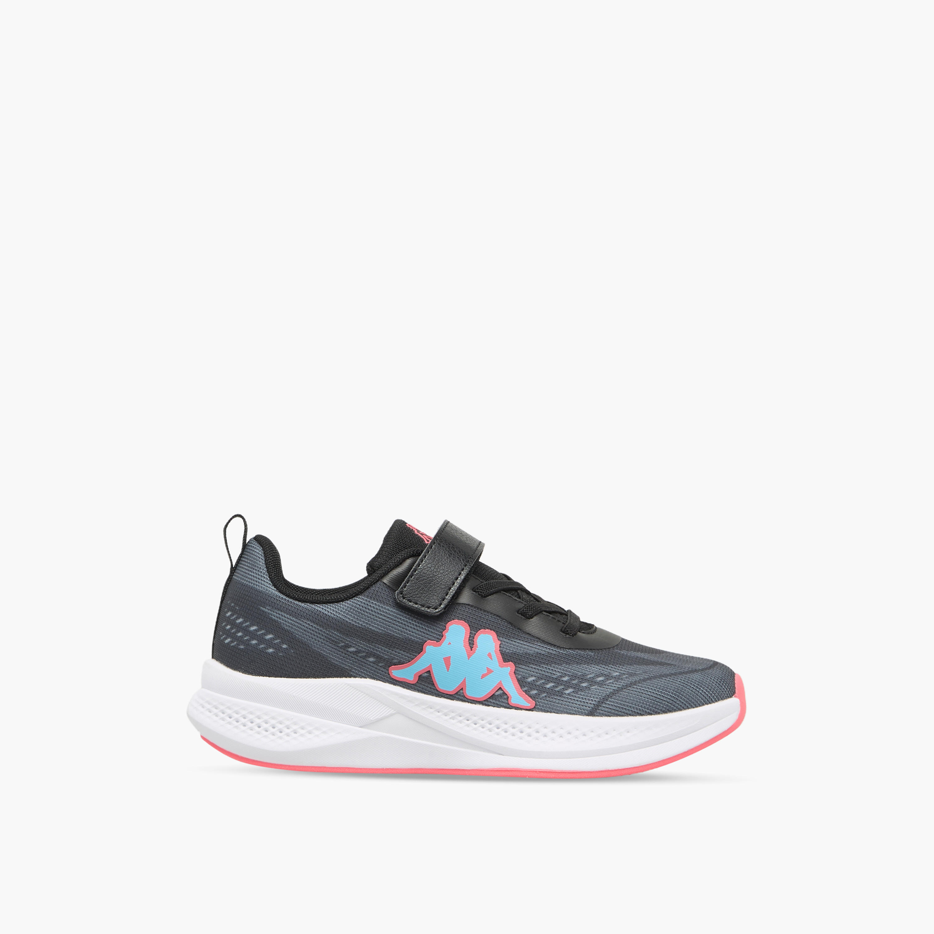 Kappa Girls Logo Print Hook & Loop Sports Shoes-girls-shoes-sneakers-image-3