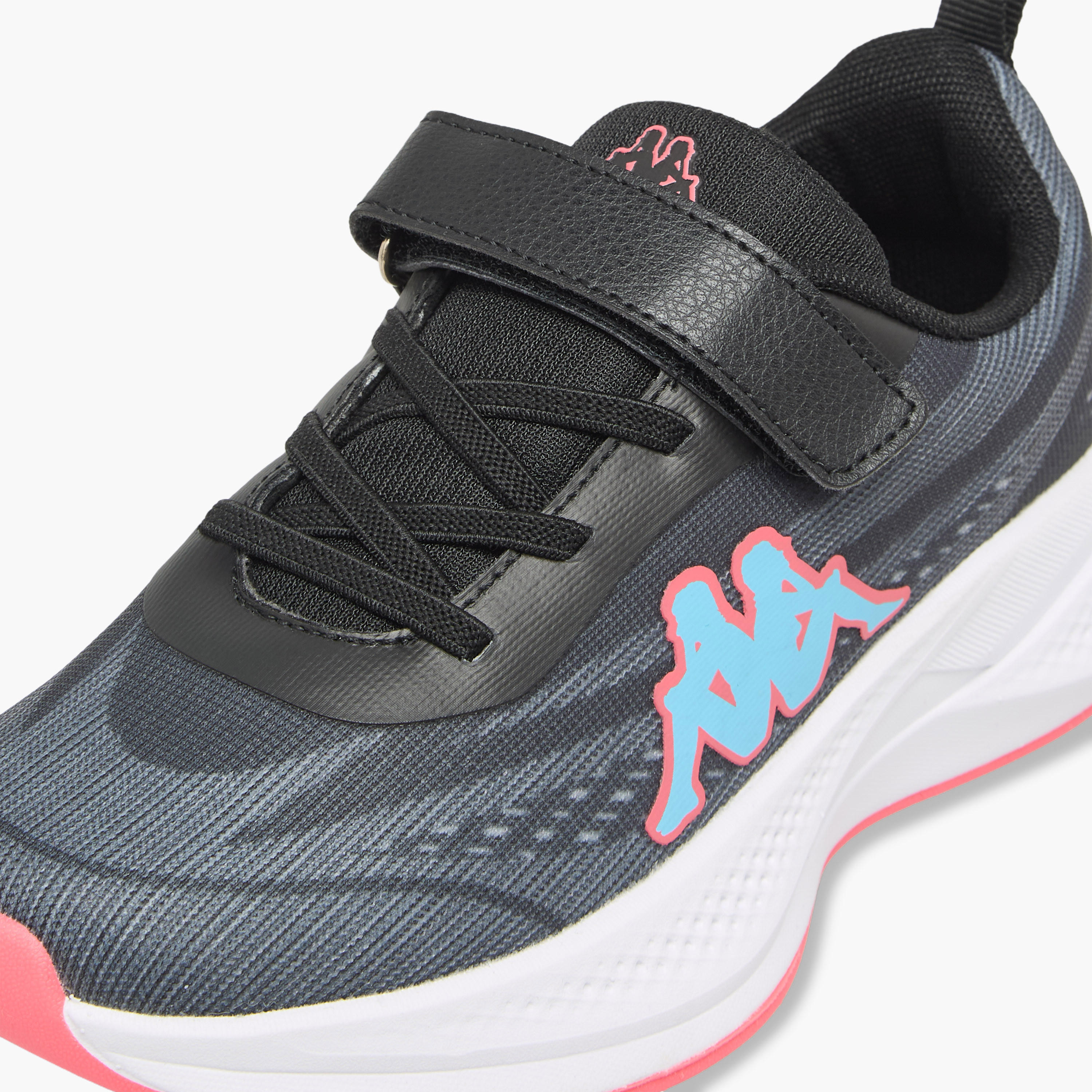 Kappa Girls Logo Print Hook & Loop Sports Shoes-girls-shoes-sneakers-image-7
