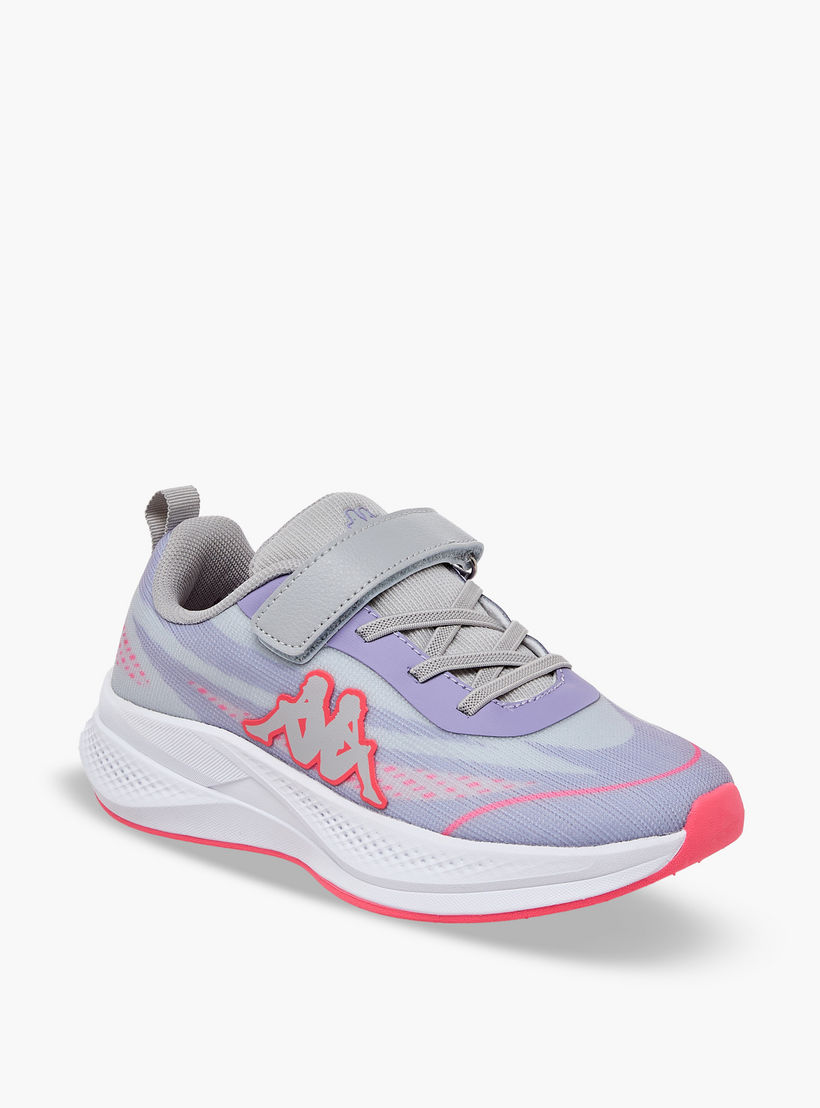 Kappa Girls Logo Print Hook & Loop Sports Shoes-girls-shoes-sneakers-image-2