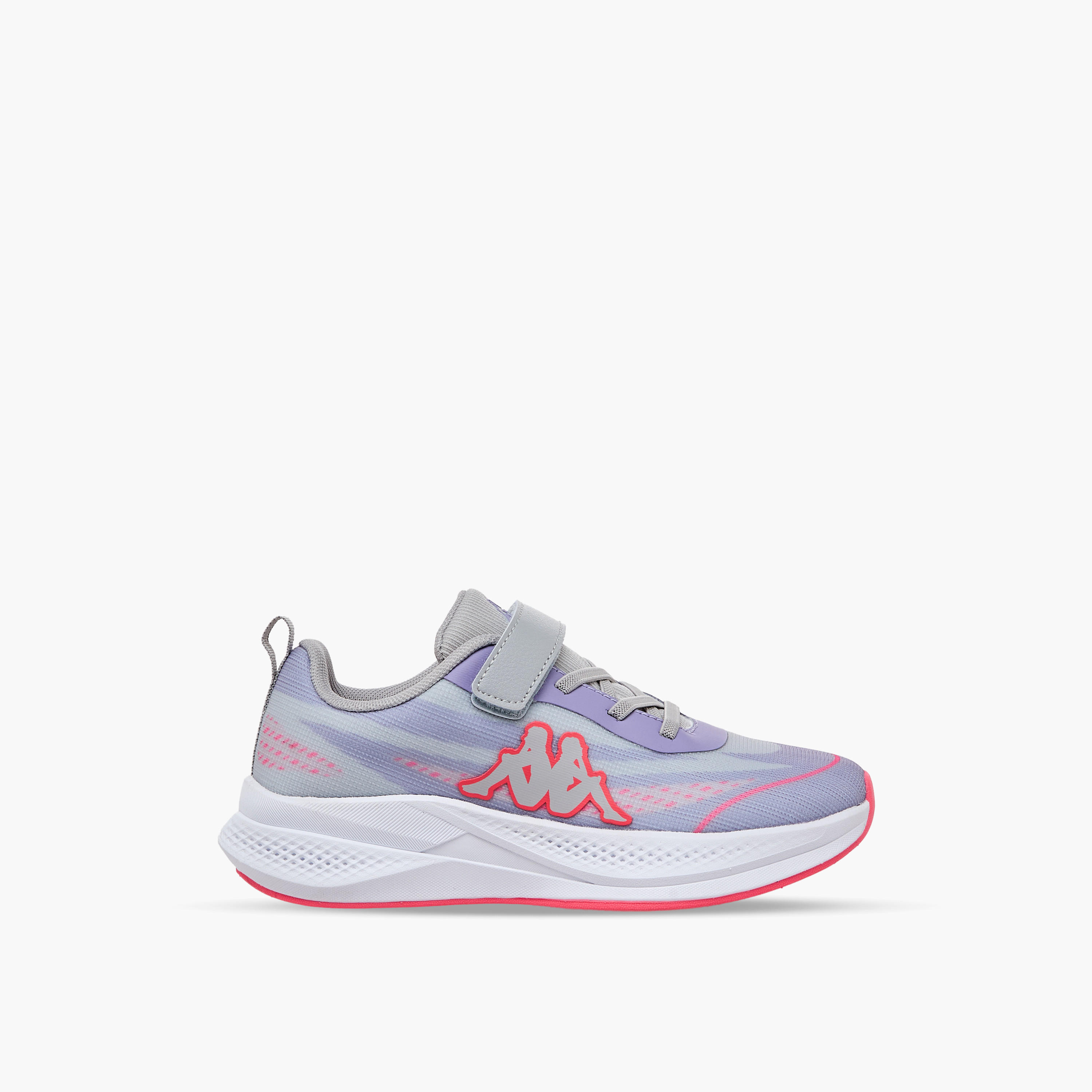 Kappa Girls Logo Print Hook & Loop Sports Shoes-girls-shoes-sneakers-image-3