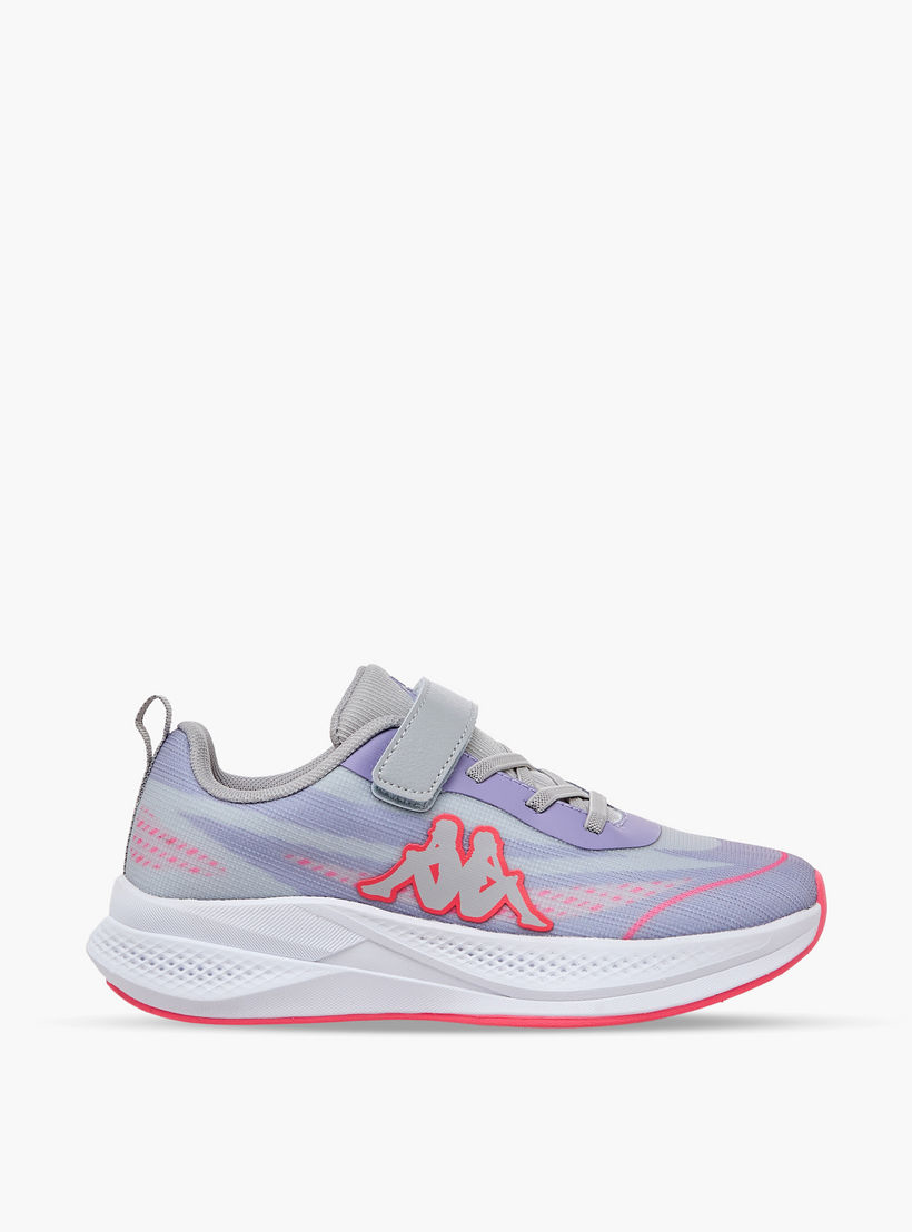 Kappa Girls Logo Print Hook & Loop Sports Shoes-girls-shoes-sneakers-image-3
