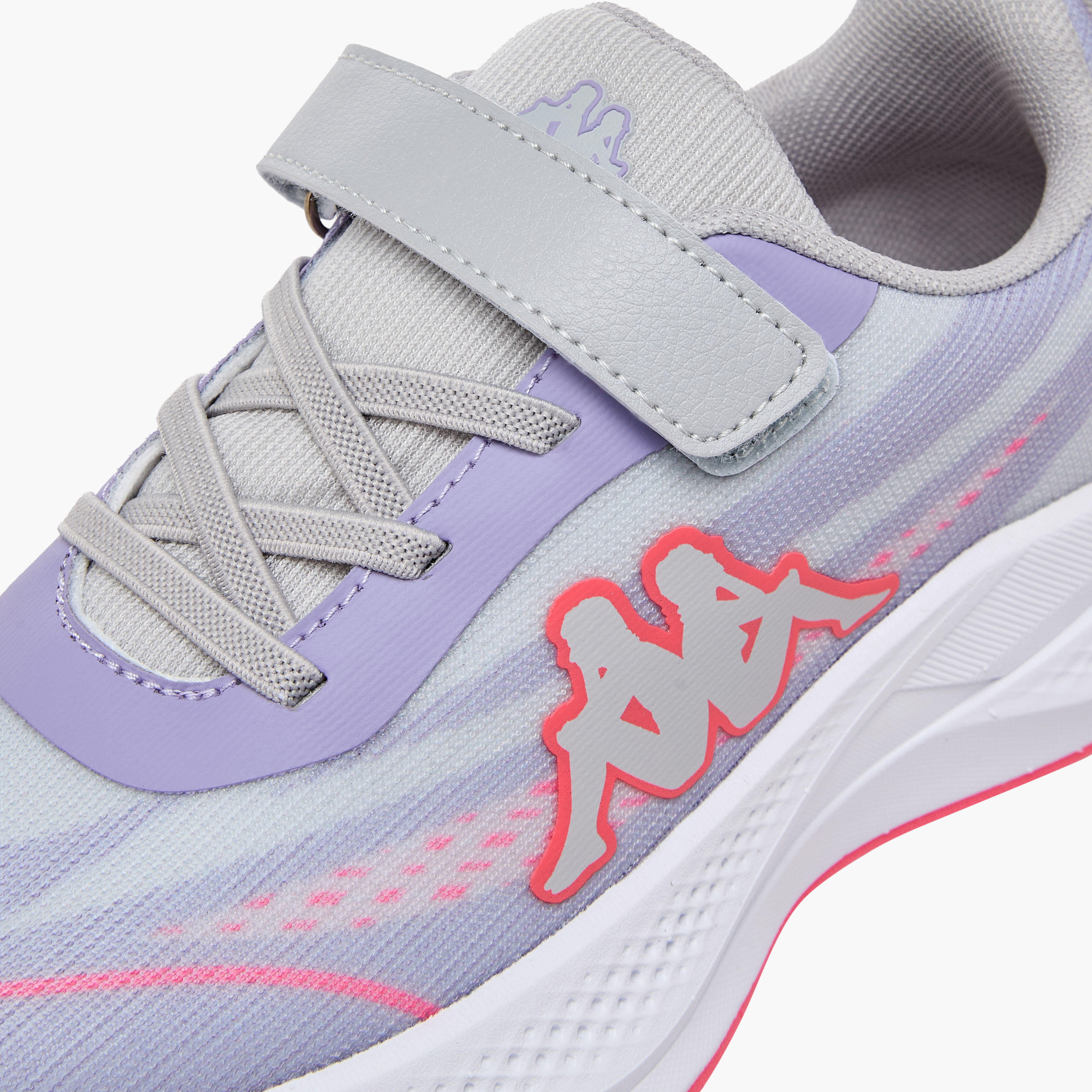 Kappa Girls Logo Print Hook & Loop Sports Shoes-girls-shoes-sneakers-image-7