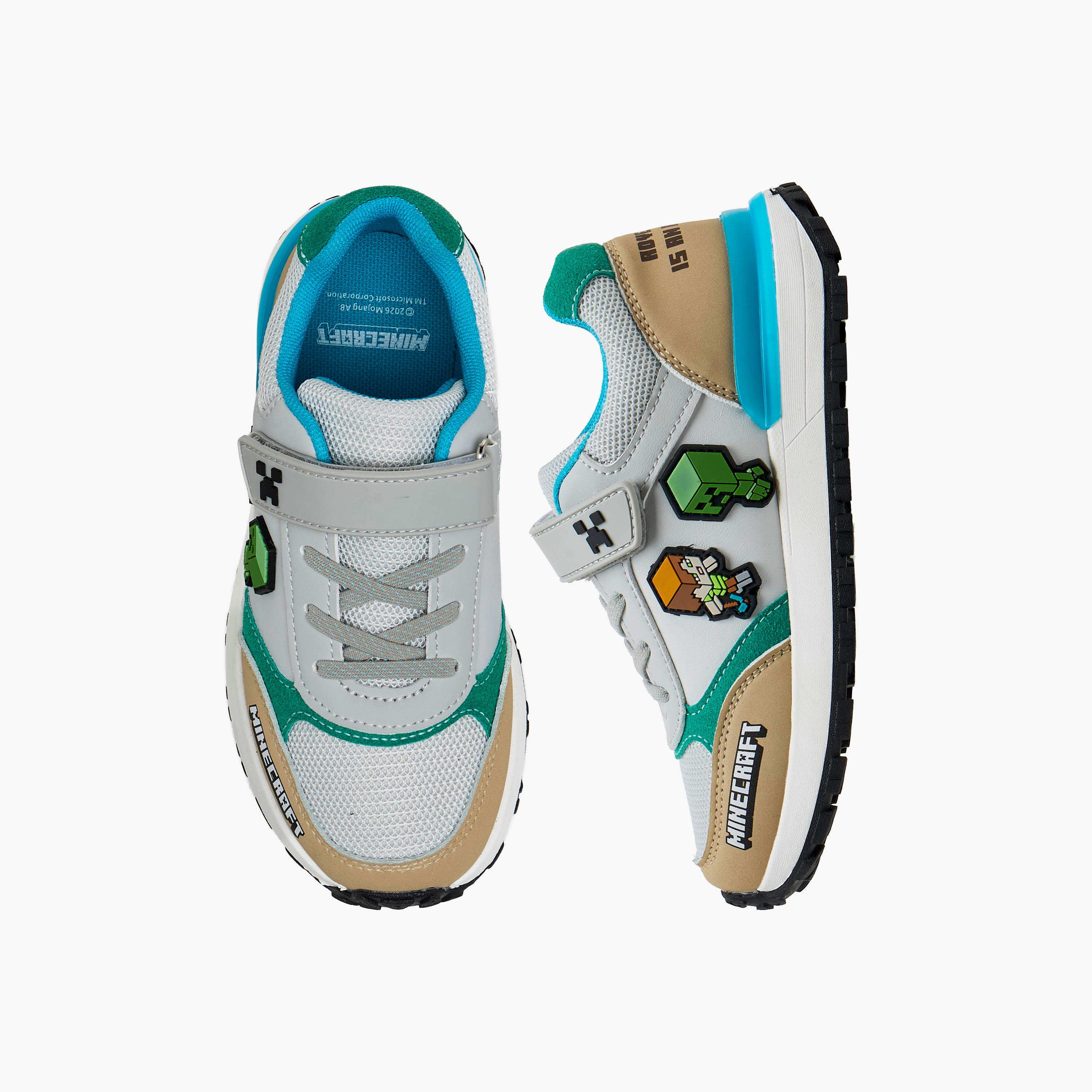 Minecraft Boys Hook and Loop Ankle Sneakers-boys-shoes-sneakers-image-1