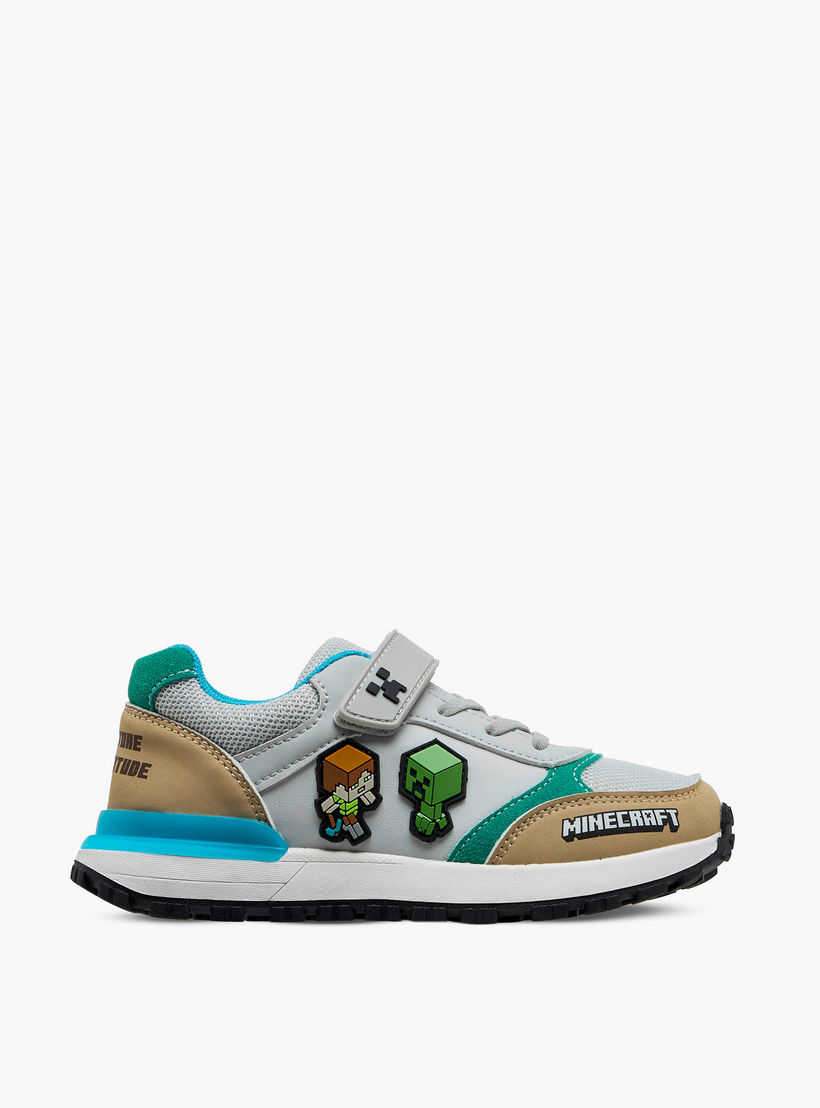 Minecraft Boys Hook and Loop Ankle Sneakers-boys-shoes-sneakers-image-3