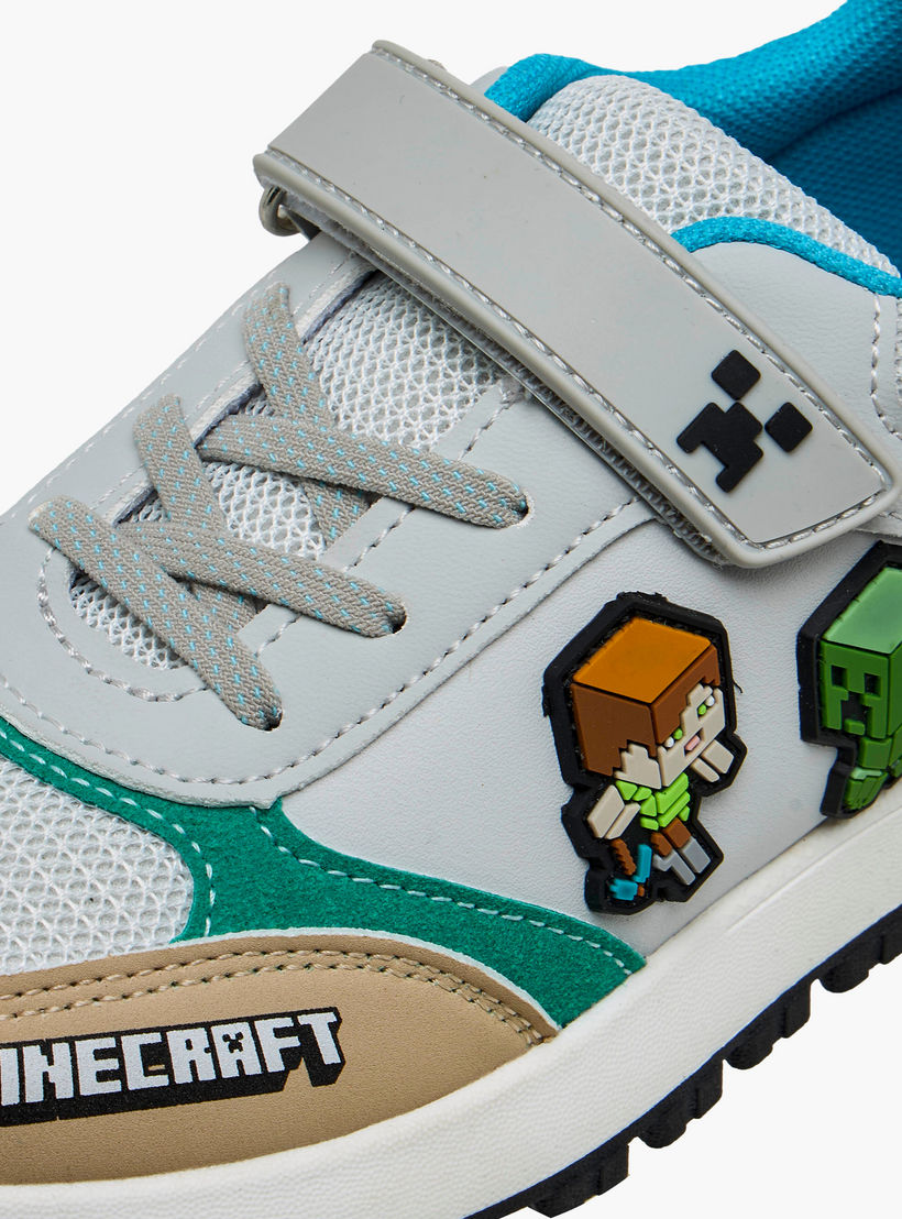Minecraft Boys Hook and Loop Ankle Sneakers-boys-shoes-sneakers-image-4