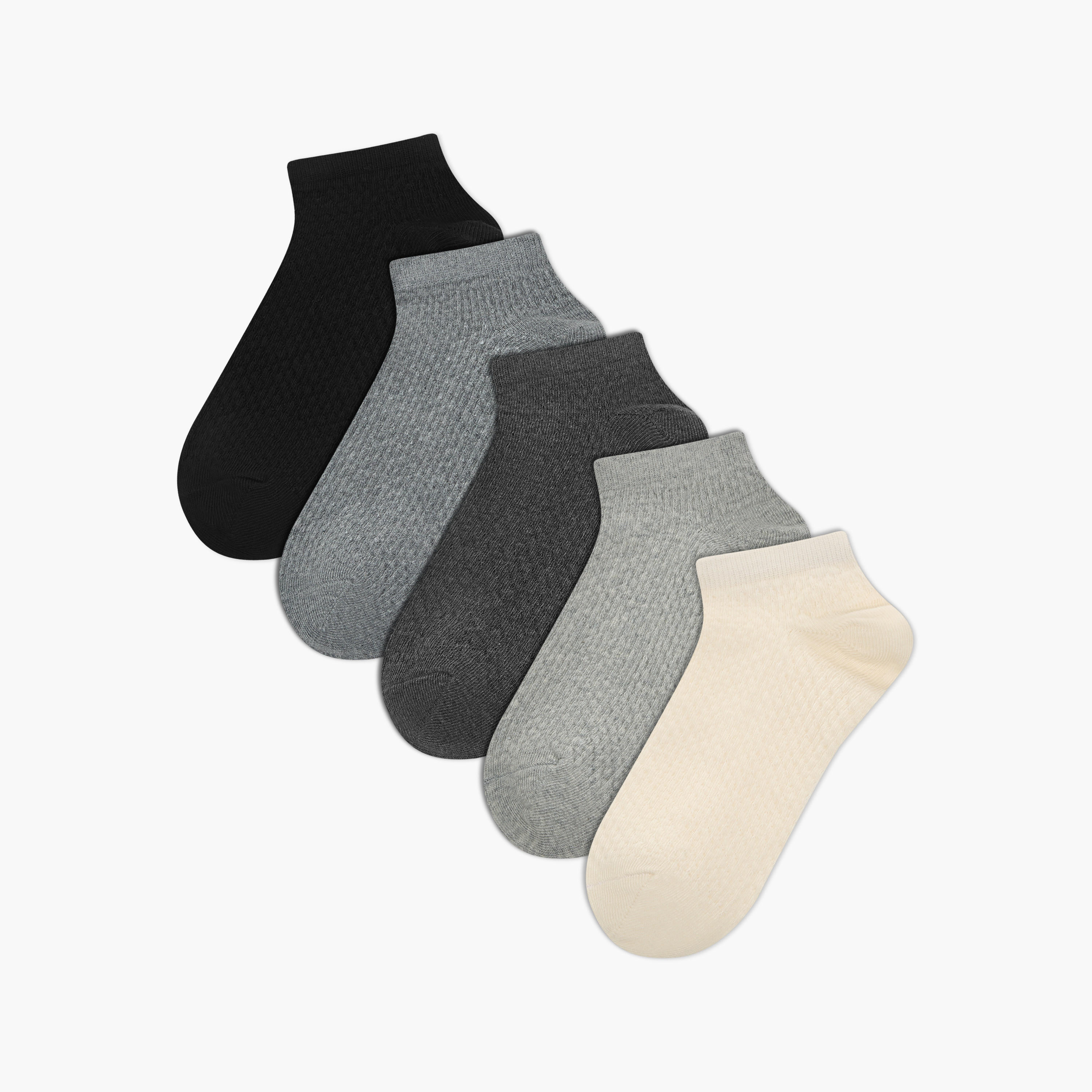 Flora Bella Pack of 5 Ankle Length Cotton Socks-women-socksandstockings-image-1