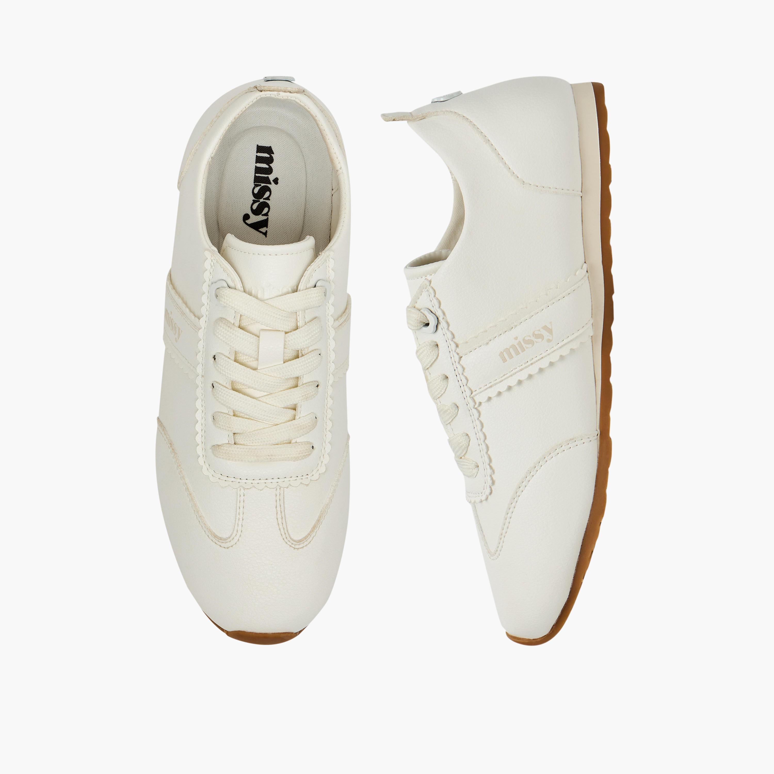 Missy Women Scallop Trim Lace-Up Ankle Sneakers-women-shoes-sneakers-image-1