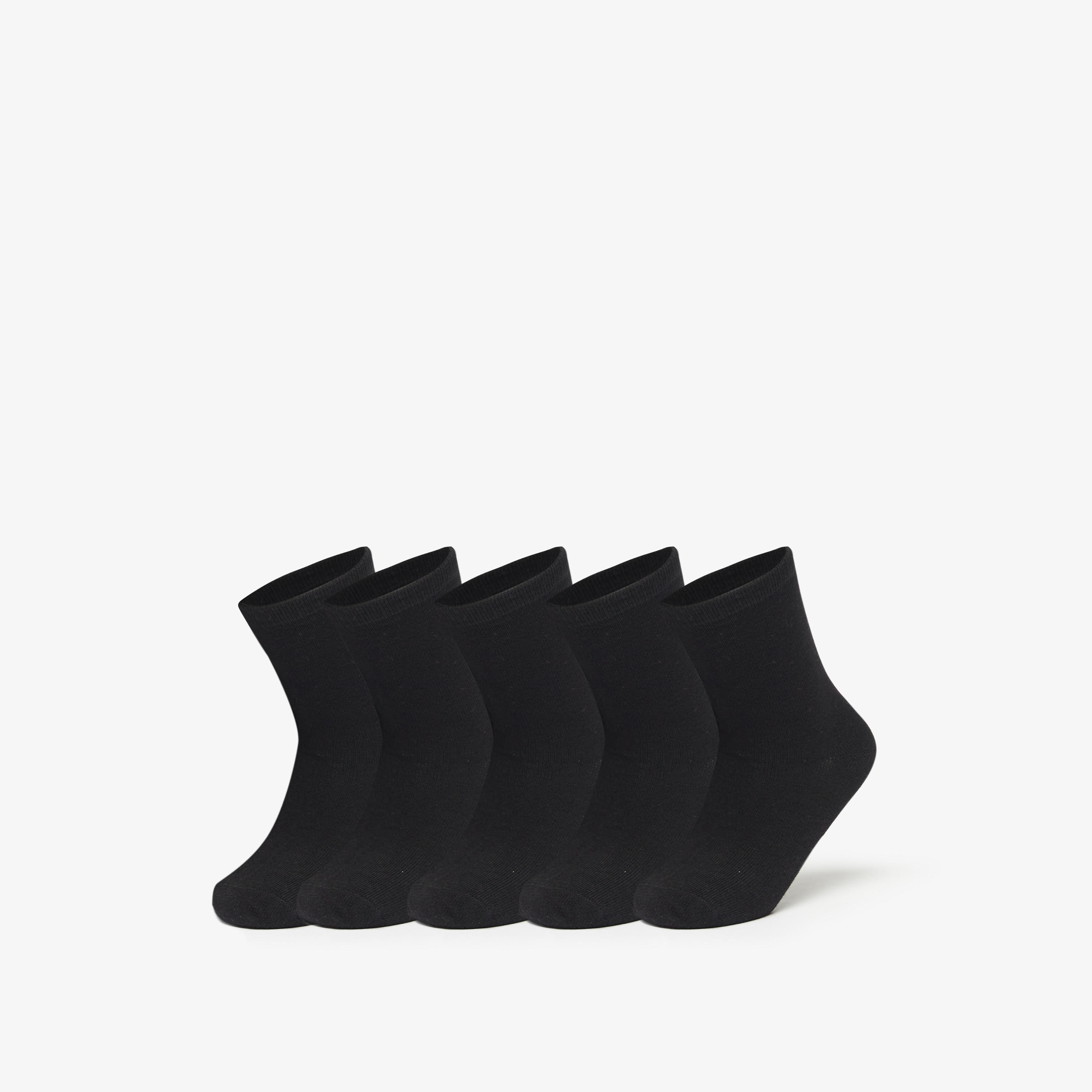 جوارب سادة بطول ربلة الساق من جونيورز - طقم 5 أزواج-girls-accessories-socks-image-1
