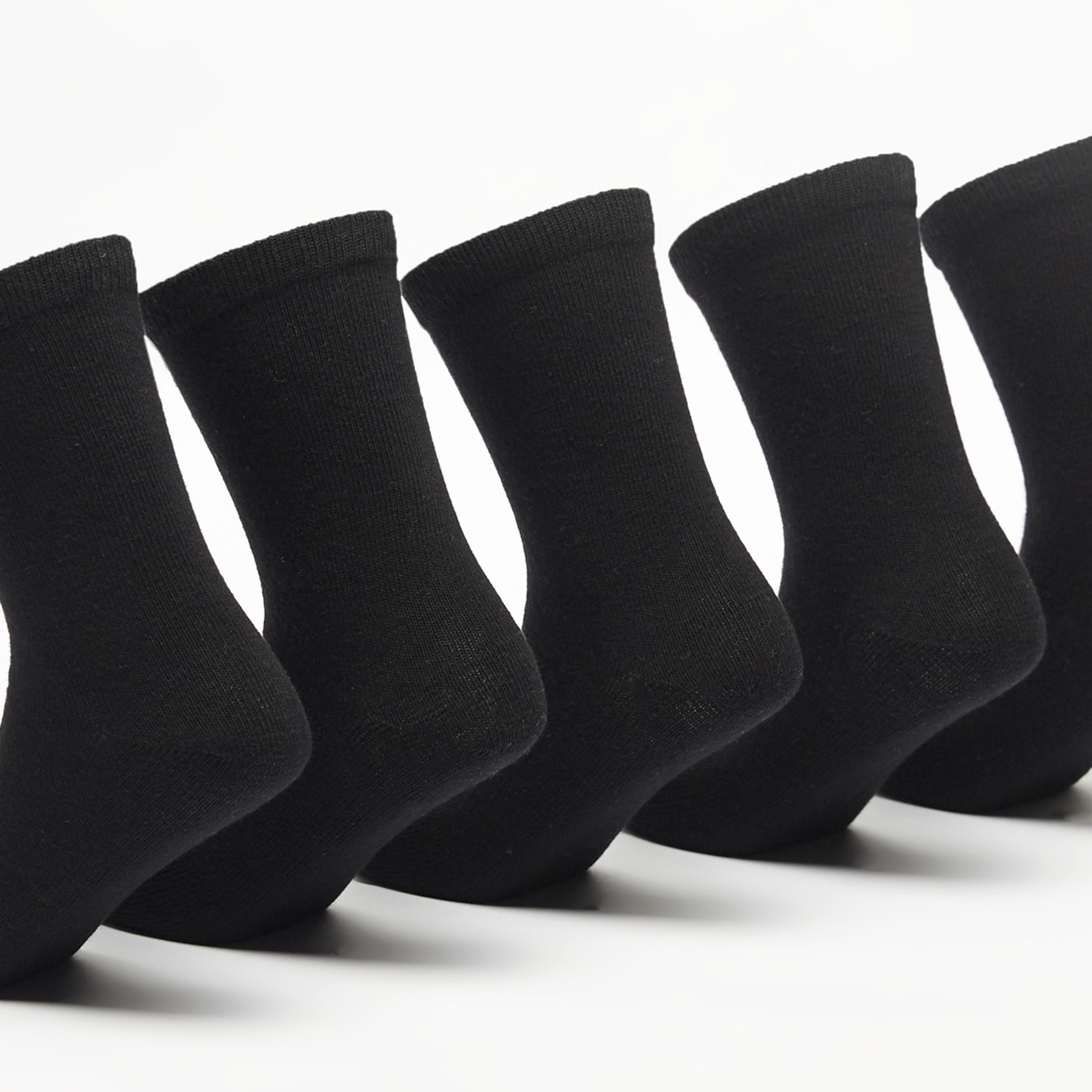 جوارب سادة بطول ربلة الساق من جونيورز - طقم 5 أزواج-girls-accessories-socks-image-2