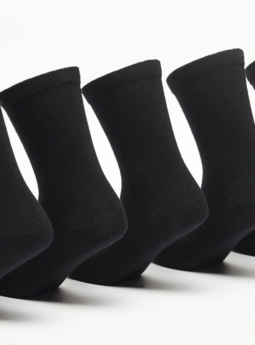 جوارب سادة بطول ربلة الساق من جونيورز - طقم 5 أزواج-girls-accessories-socks-image-2
