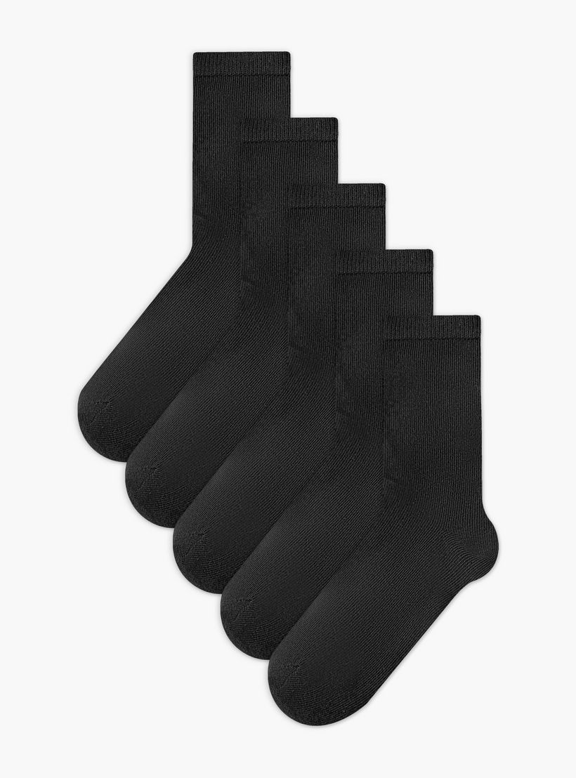 طقم جوارب مضلعة 5 أزواج للأطفال من جونيورز-girls-accessories-socks-image-1