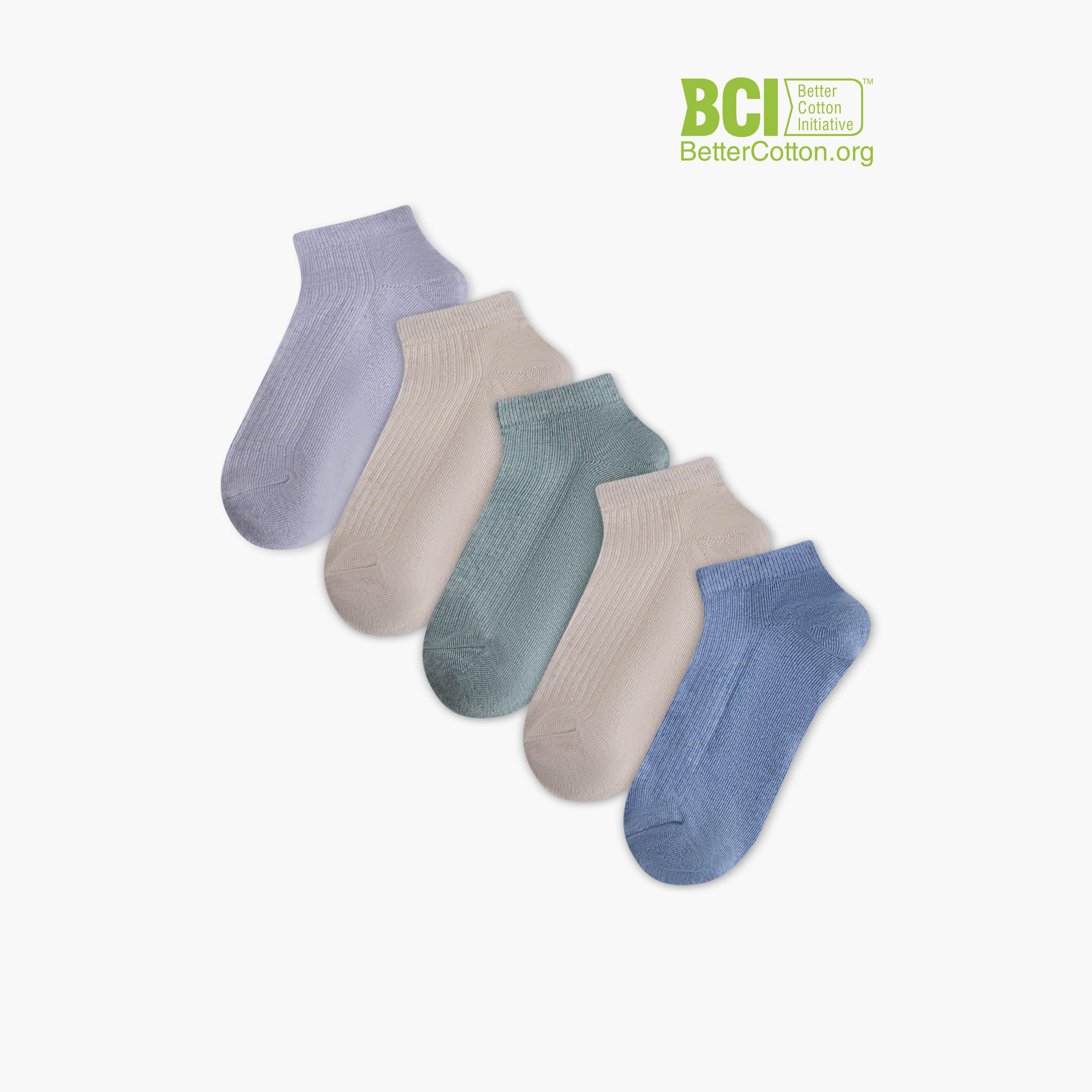 Celeste Textured Ankle Length Socks - Set of 5-women-socksandstockings-image-1