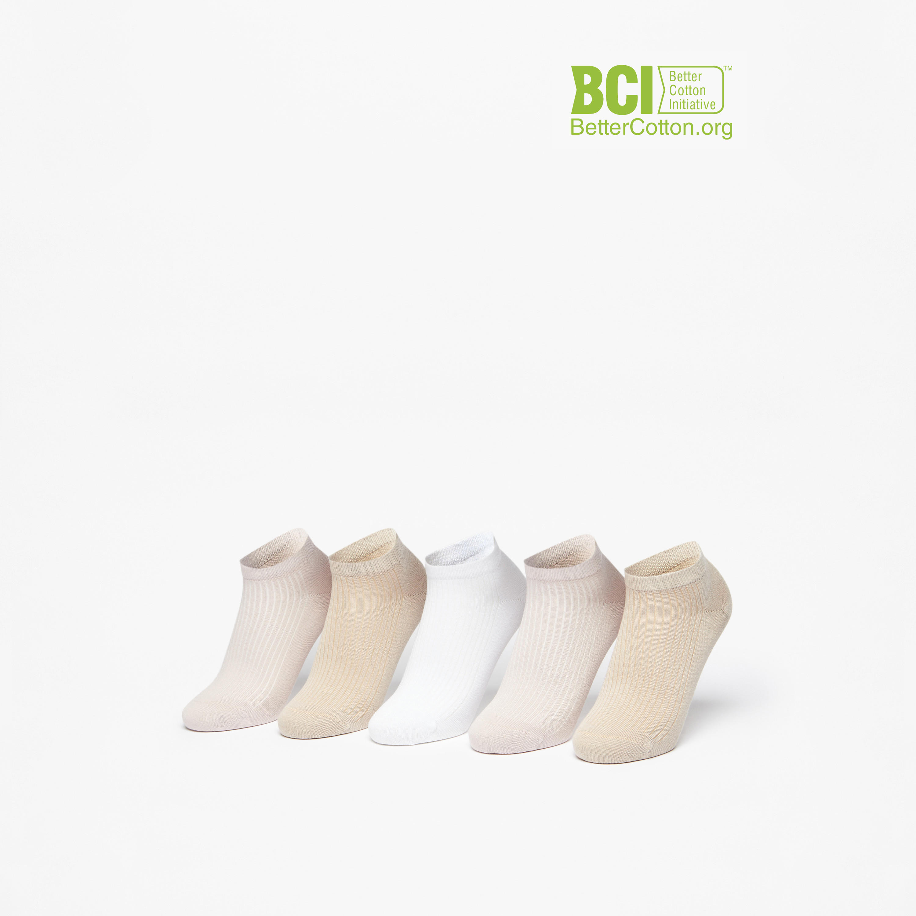 Celeste Textured Ankle Length Socks - Set of 5-women-socksandstockings-image-1