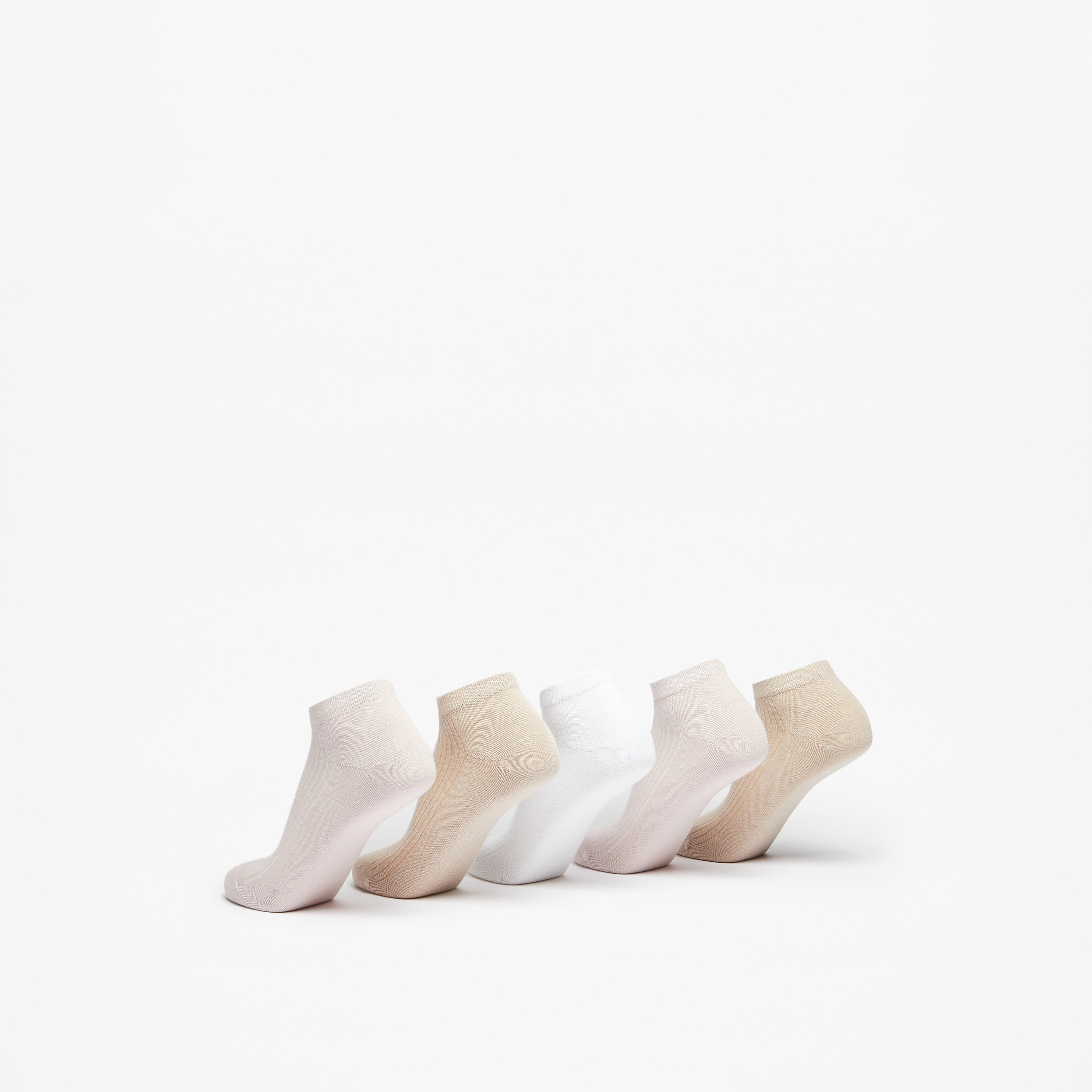 Celeste Textured Ankle Length Socks - Set of 5-women-socksandstockings-image-3