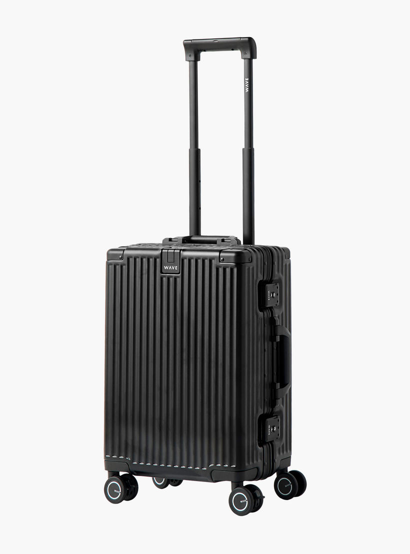 WAVE Textured Hardcase Trolley Bag with Retractable Handle - 20 Inches Check-in Bag-travel-luggagesandbags-luggage-image-2