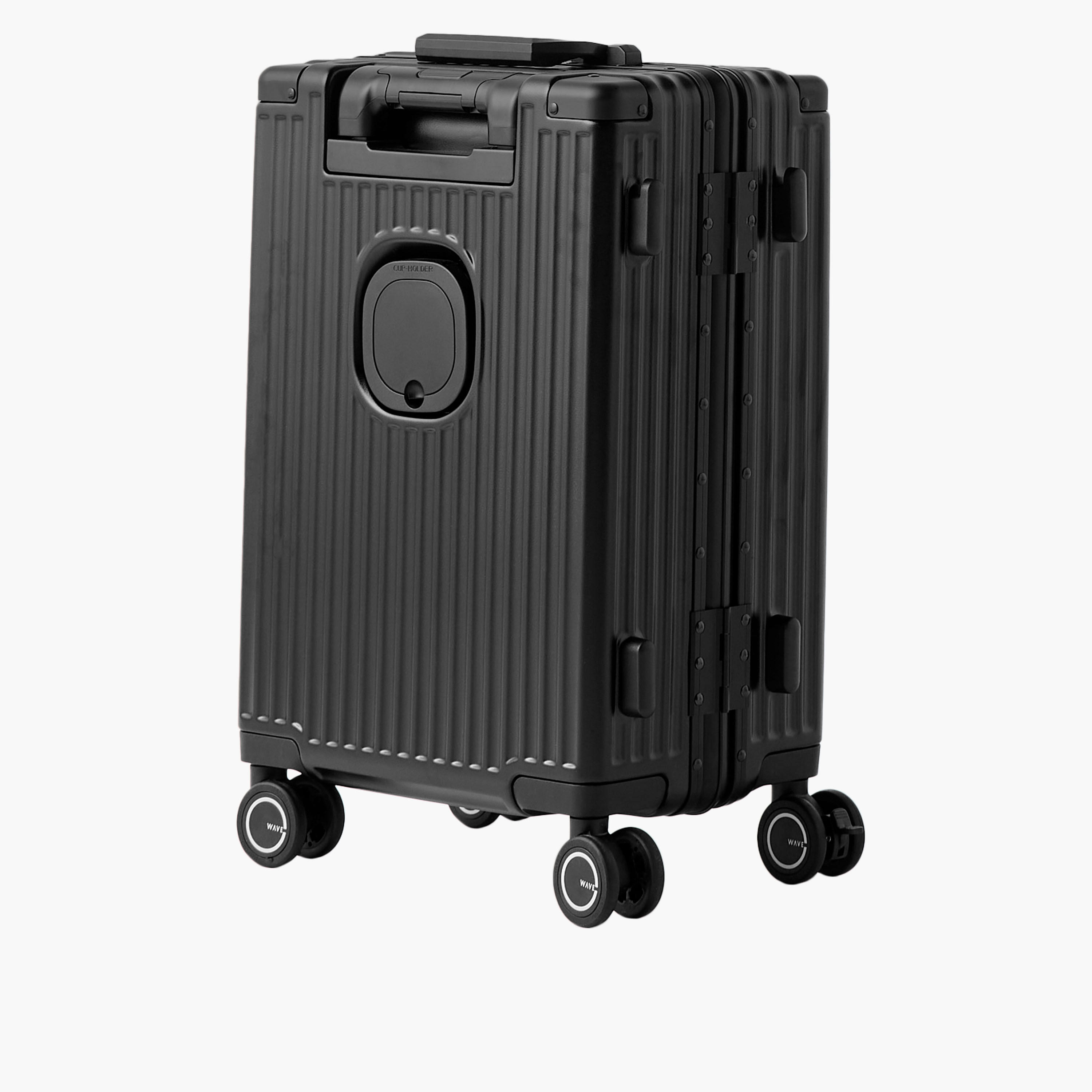 WAVE Textured Hardcase Trolley Bag with Retractable Handle - 20 Inches Check-in Bag-travel-luggagesandbags-luggage-image-3