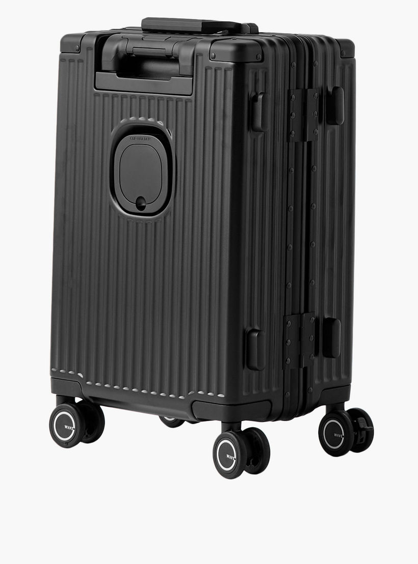 WAVE Textured Hardcase Trolley Bag with Retractable Handle - 20 Inches Check-in Bag-travel-luggagesandbags-luggage-image-3