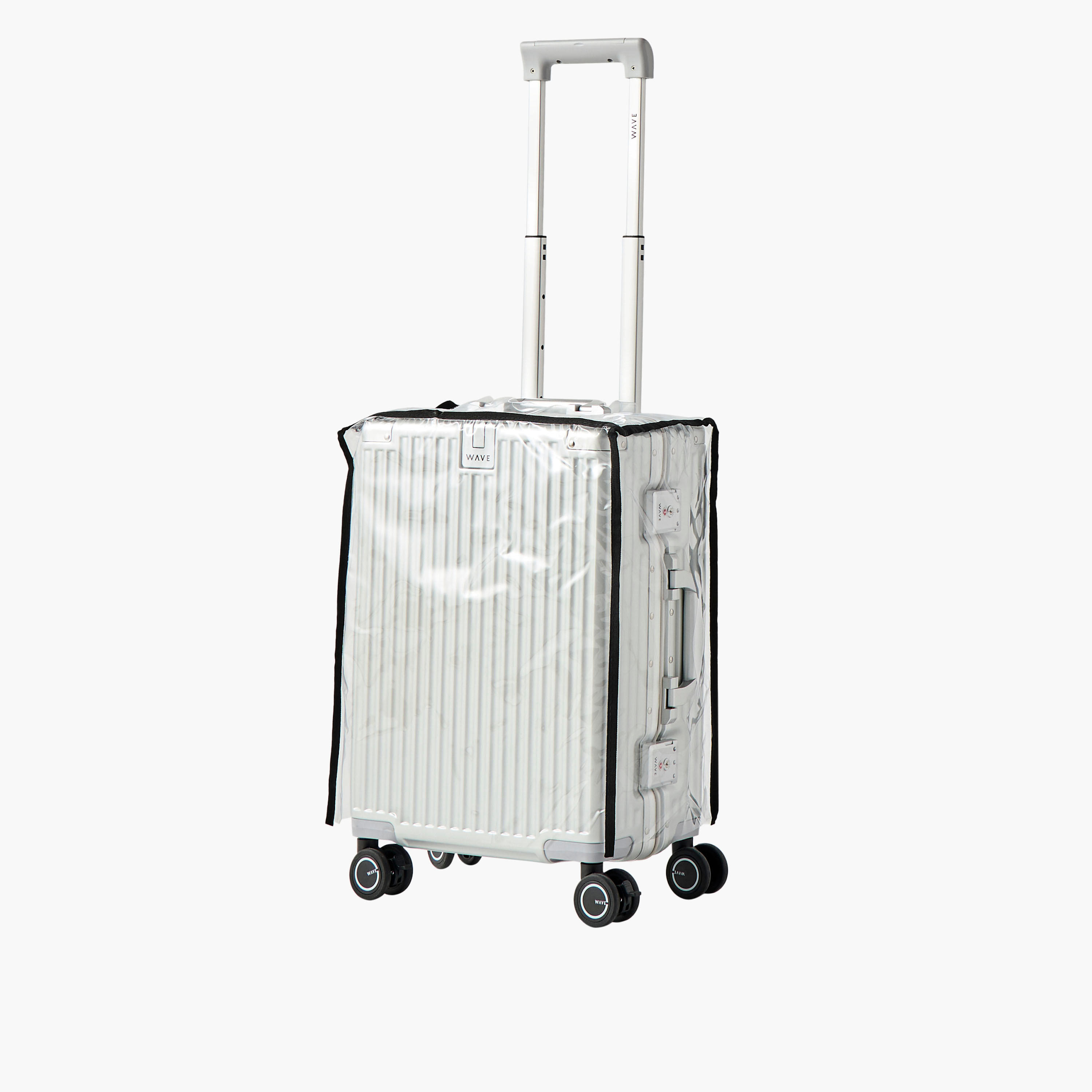 WAVE Textured Hardcase Trolley Bag with Retractable Handle - 20 Inches Check-in Bag-travel-luggagesandbags-luggage-image-11