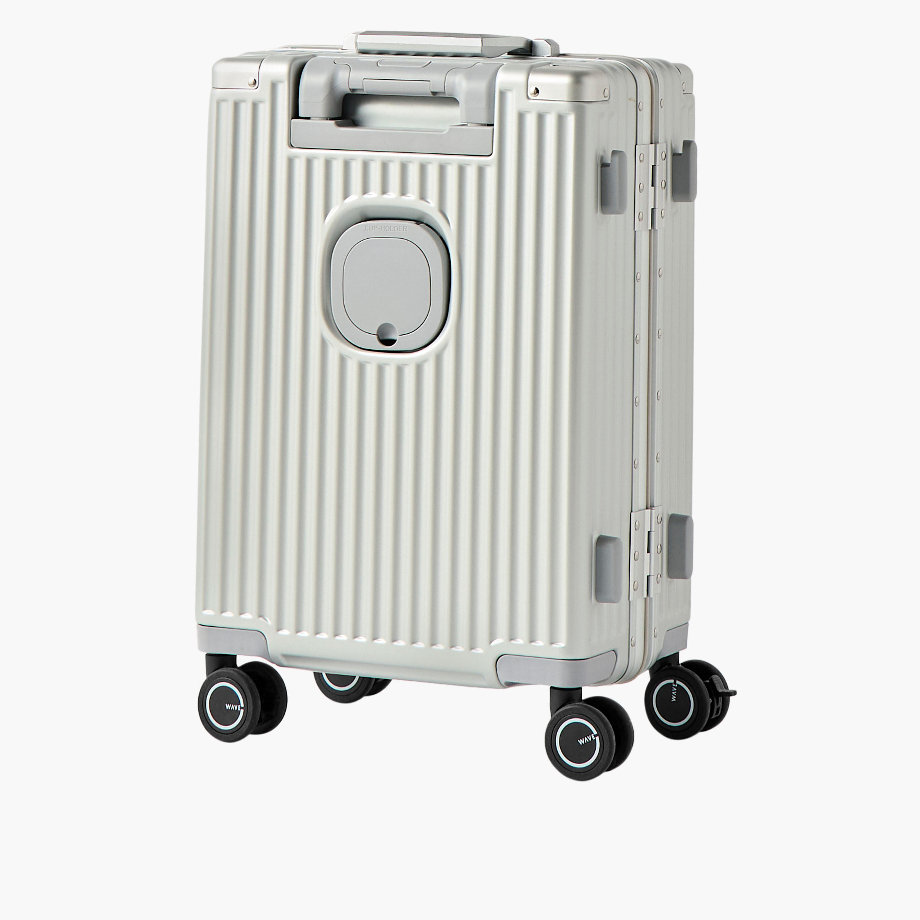 WAVE Textured Hardcase Trolley Bag with Retractable Handle - 20 Inches Check-in Bag-travel-luggagesandbags-luggage-image-3