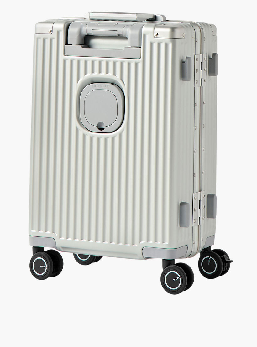 WAVE Textured Hardcase Trolley Bag with Retractable Handle - 20 Inches Check-in Bag-travel-luggagesandbags-luggage-image-3