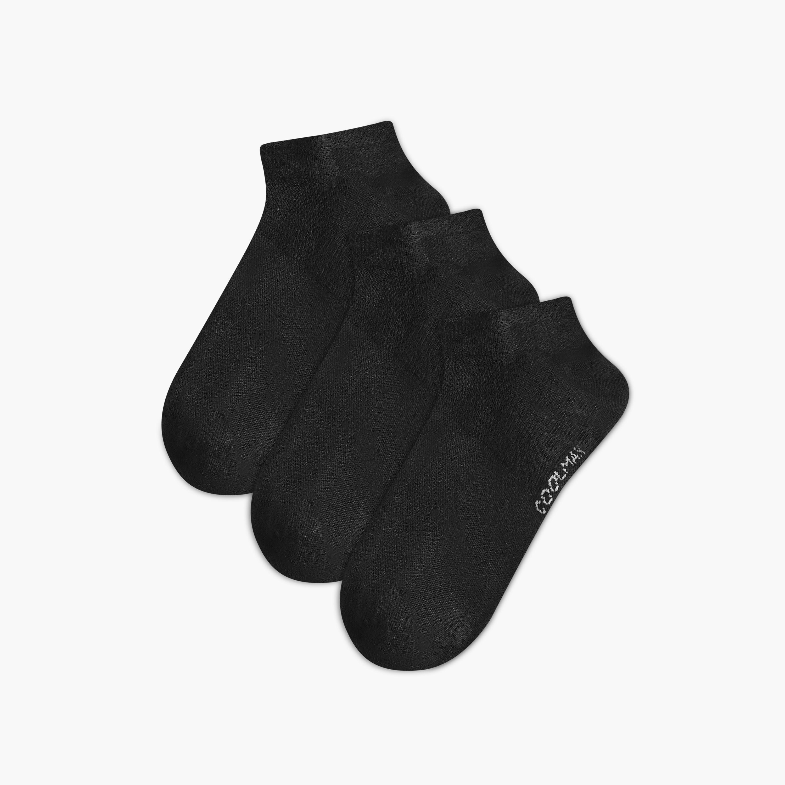 طقم جوارب 3 أزواج غير وبرية بطول الكاحل وطبعات شعار من داش-men-socks-image-1