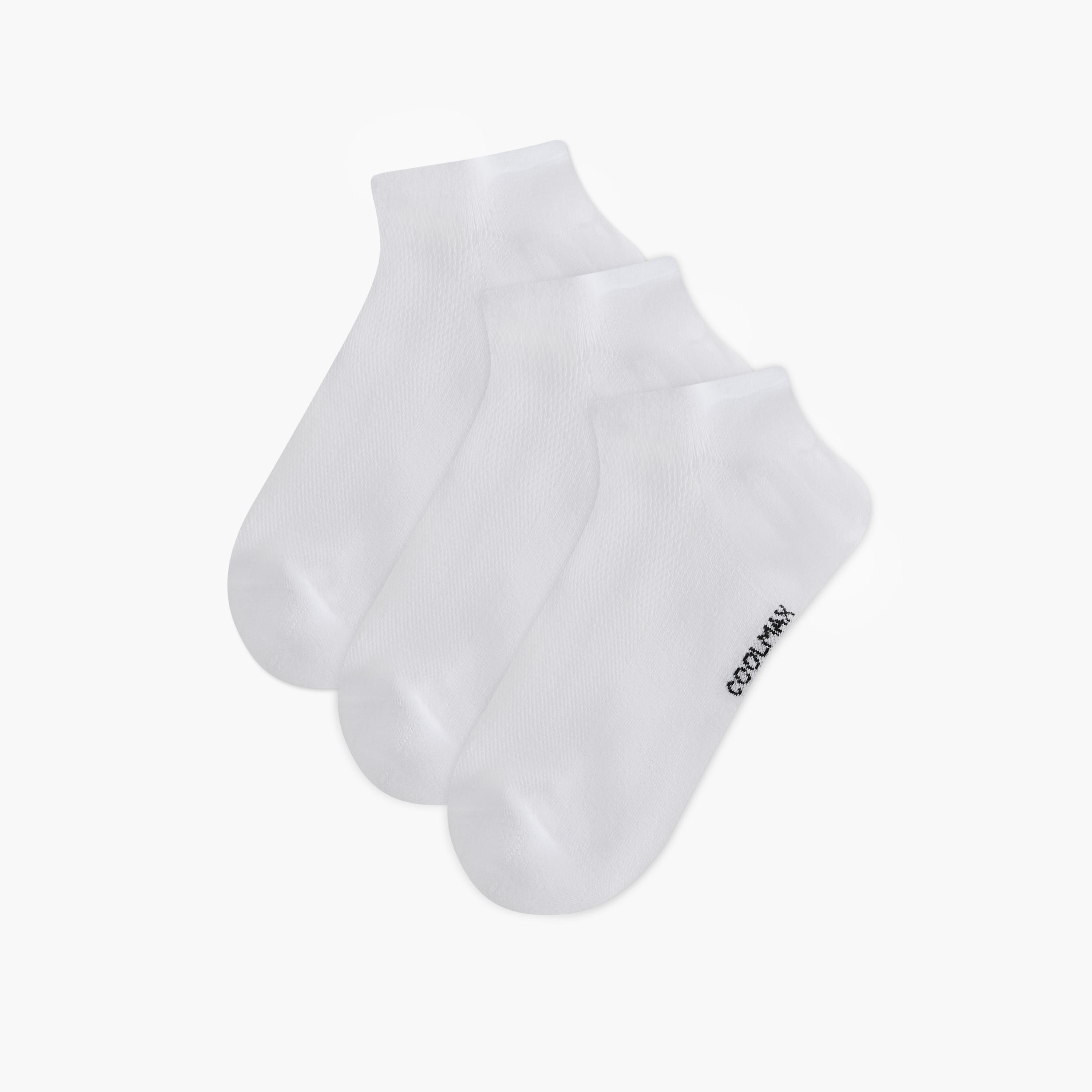 Dash Logo Print Non Terry Ankle Length Socks - Set of 3-men-socks-image-1
