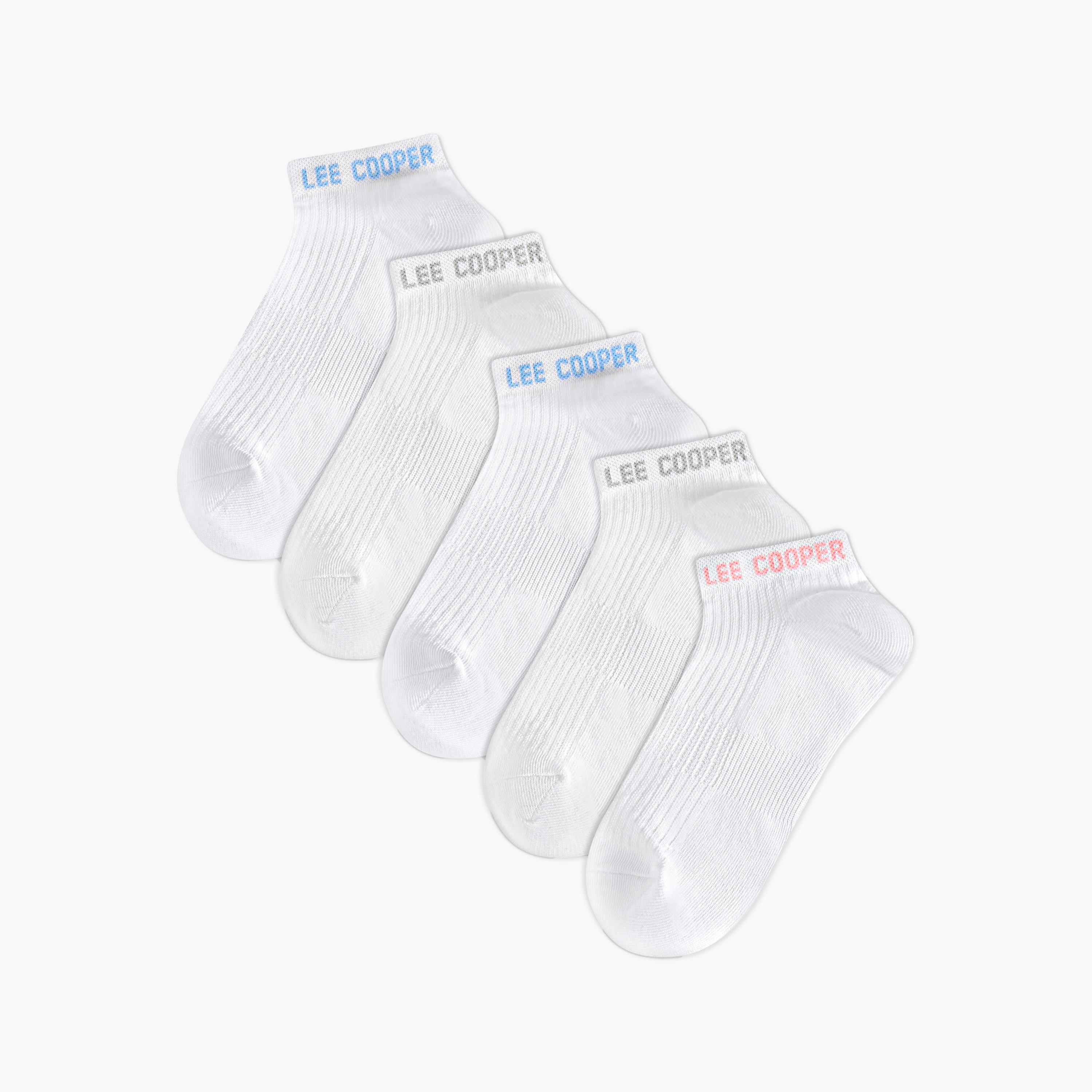 Lee Cooper Pack of 5 Ankle Length Cotton Socks-women-socksandstockings-image-1