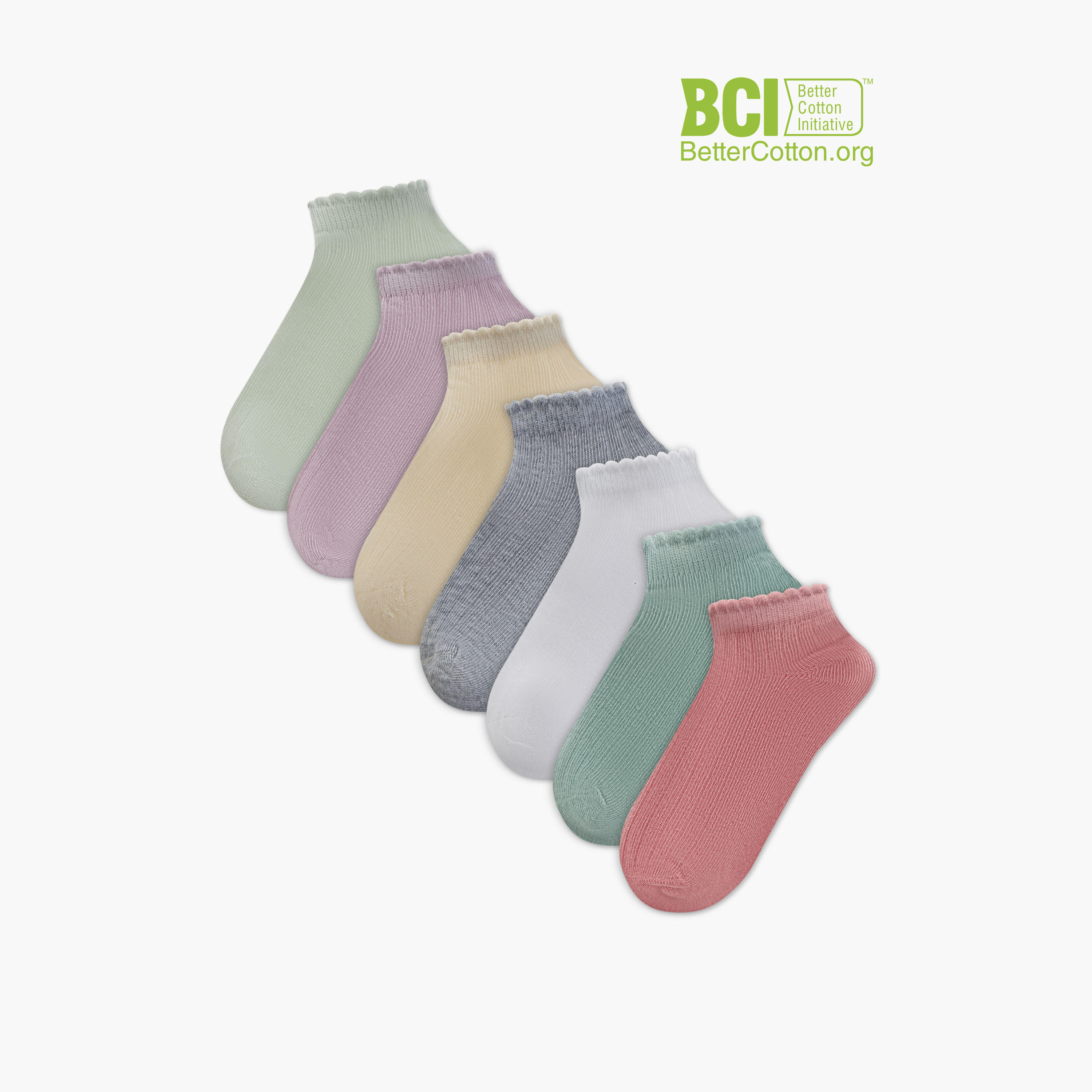 Little Missy Ankle Length Socks - Set of 7-girls-accessories-socks-image-1