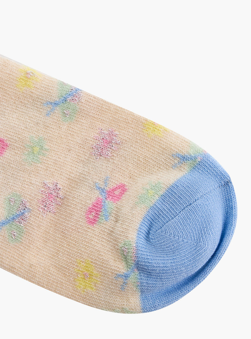 Flora Bella Assorted Ankle Length Socks - Set of 5-girls-accessories-socks-image-3
