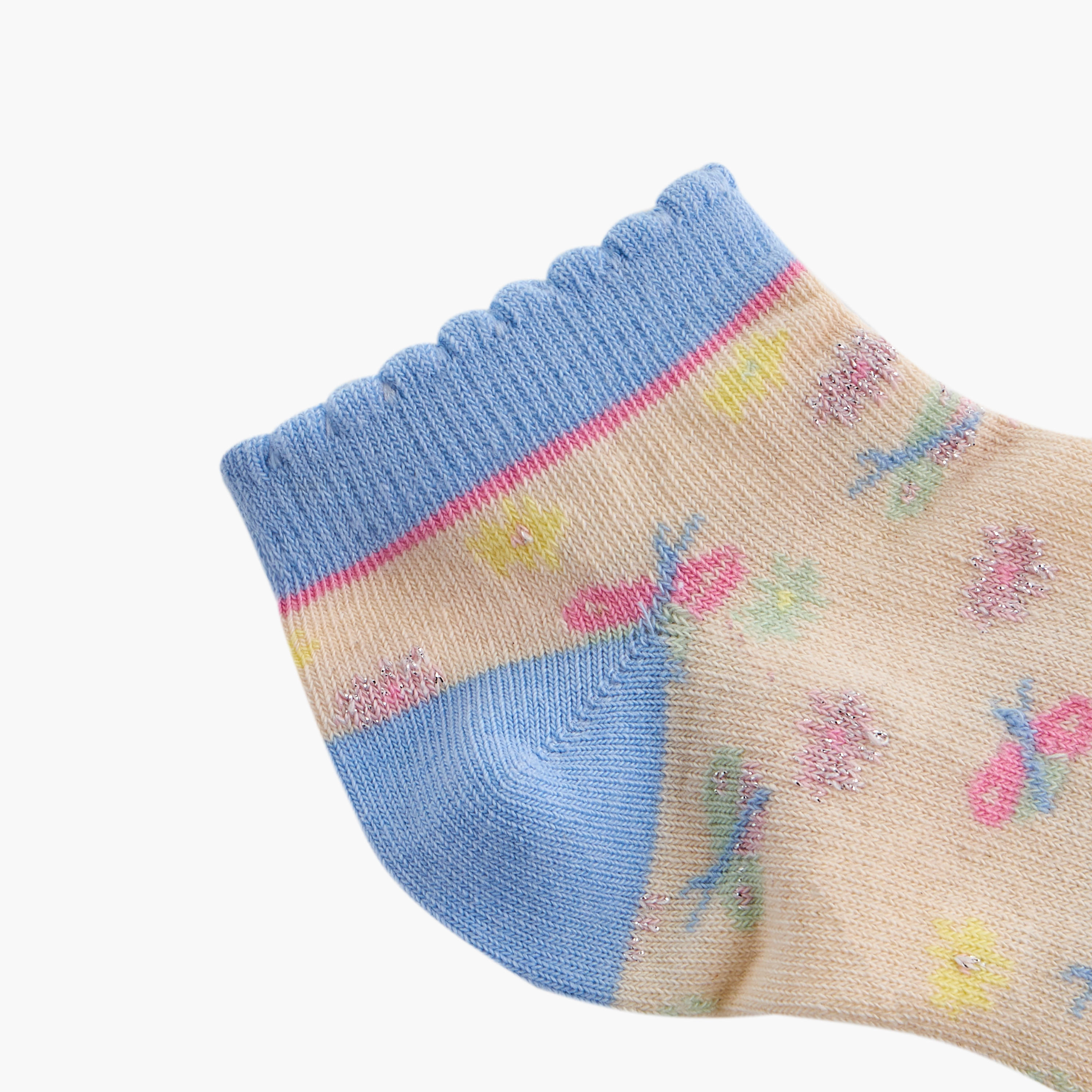 Flora Bella Assorted Ankle Length Socks - Set of 5-girls-accessories-socks-image-5