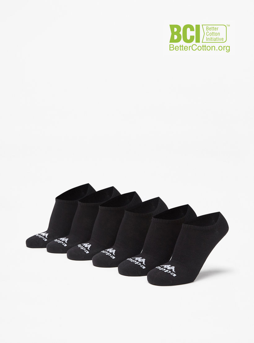 Kappa Logo Detail Ankle Length Sports Socks - Set of 6-men-socks-image-1