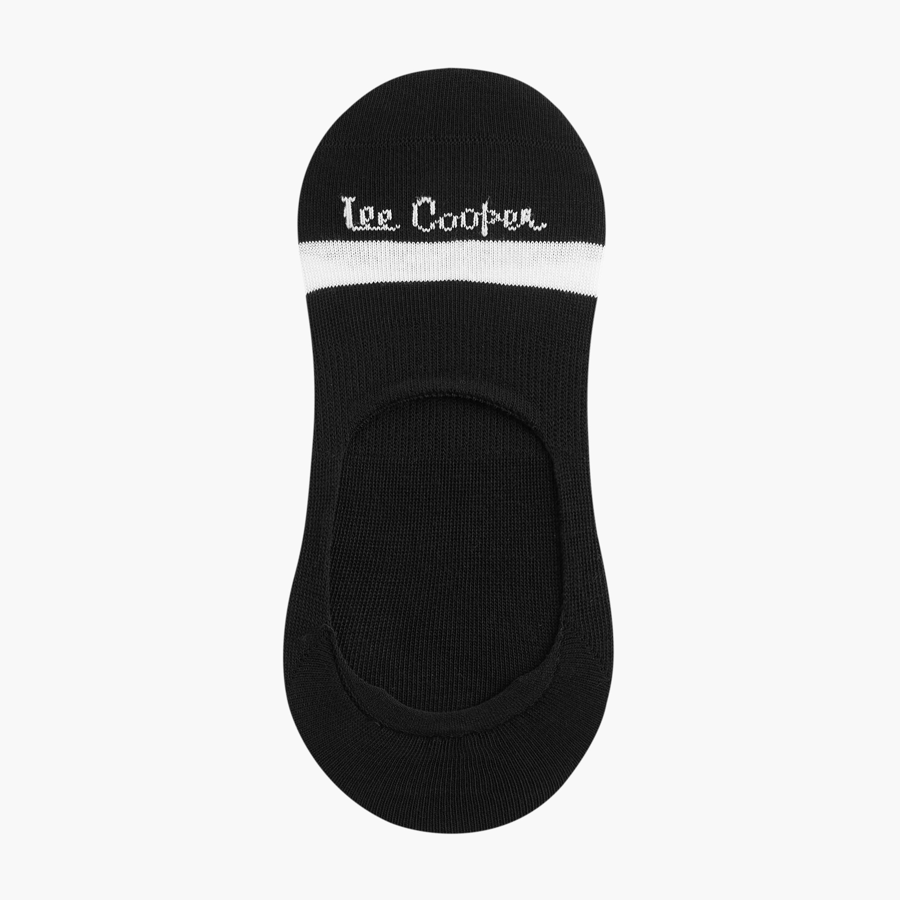 Lee Cooper Logo Print Non-Terry No Show Socks - Set of 3-men-socks-image-2