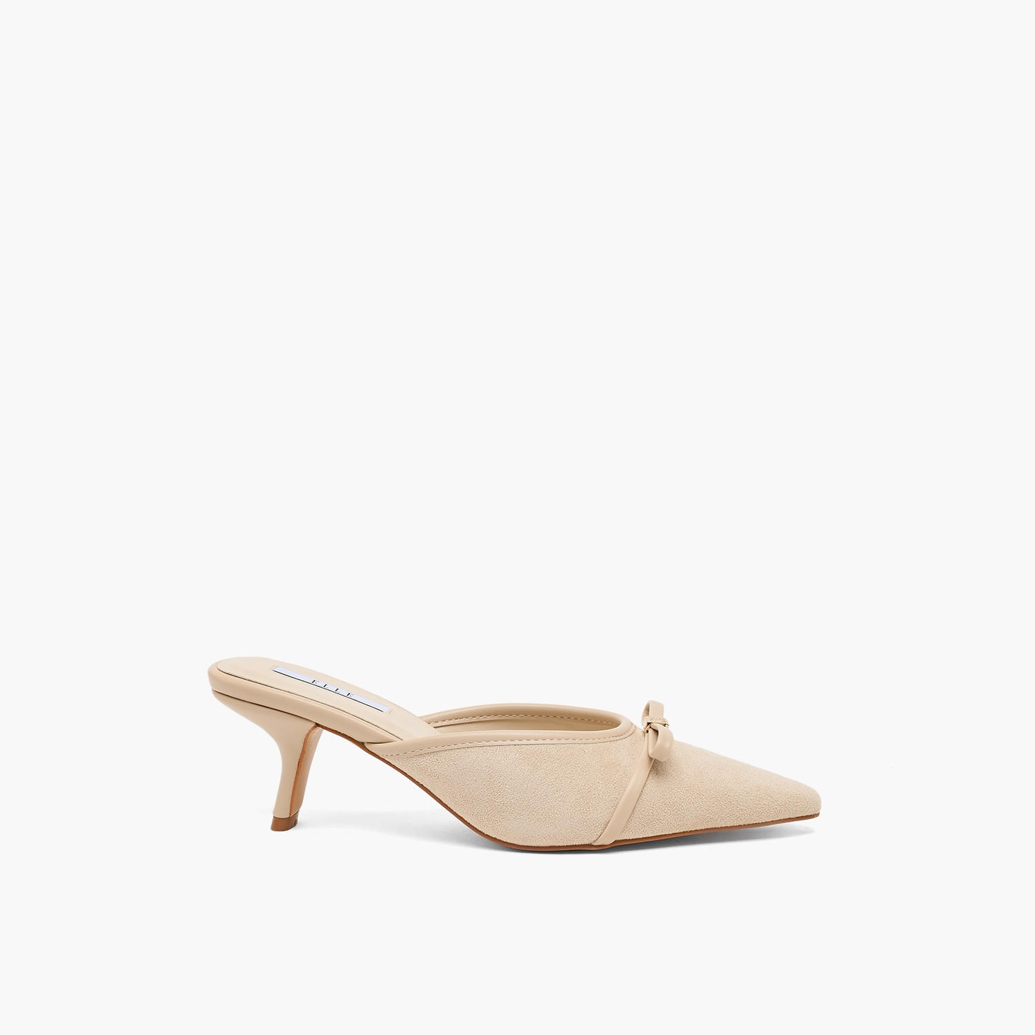 Elle Women Bow Accent Pointed Toe Kitten Heel Mules-women-shoes-heels-image-3