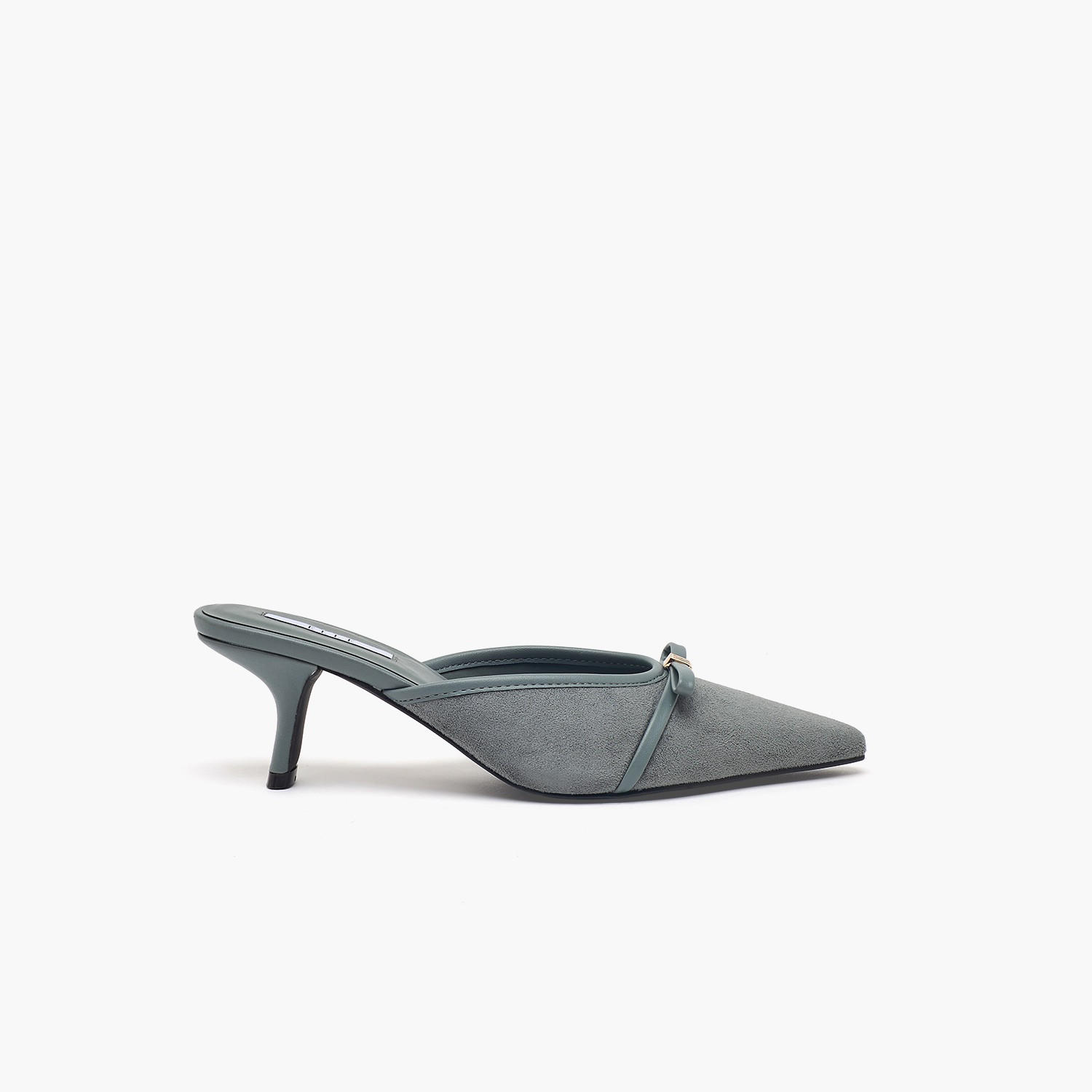 Elle Women Bow Accent Pointed Toe Kitten Heel Mules-women-shoes-heels-image-3